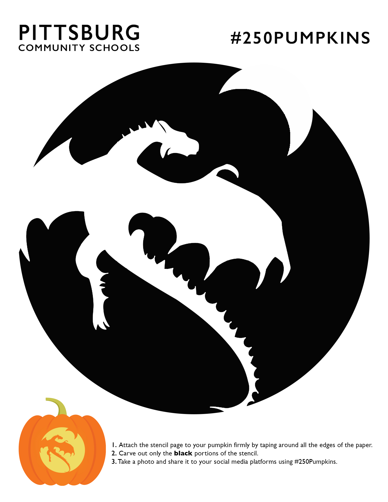 Dragon (Free Pumpkin Stencil - Pumpkin Pattern - Pumpkin Template in Dragon Pumpkin Stencil Free Printable