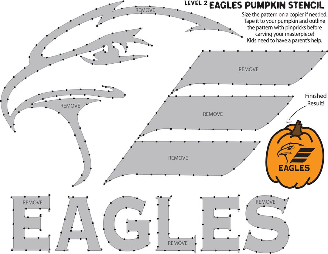 Eagles Halloween Pumpkin Stencils | Colorado Eagles throughout Philadelphia Eagles Pumpkin Stencil Printable