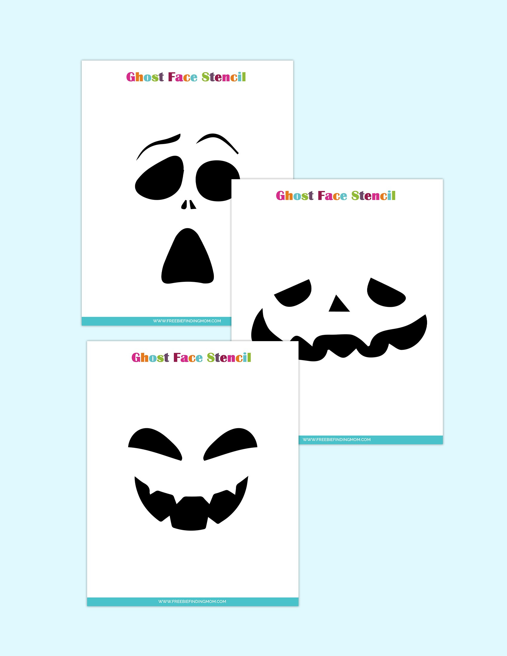 Free Downloadable Stencils: Ghost Face Pumpkin For Carving for Printable Scream Pumpkin Stencil
