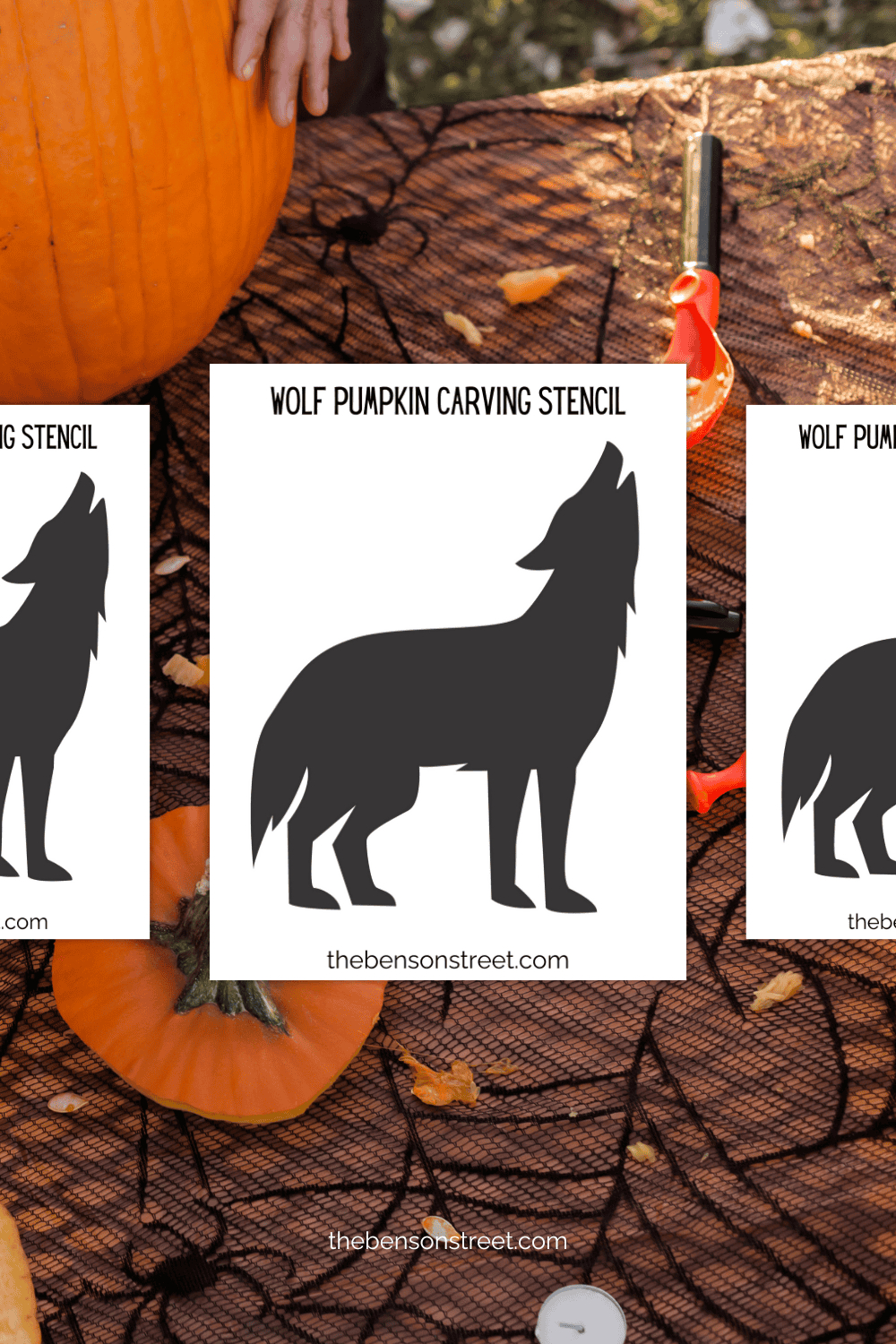 Free Easy Printable Wolf Pumpkin Stencil For Carving - The Benson with regard to Free Printable Wolf Pumpkin Stencils