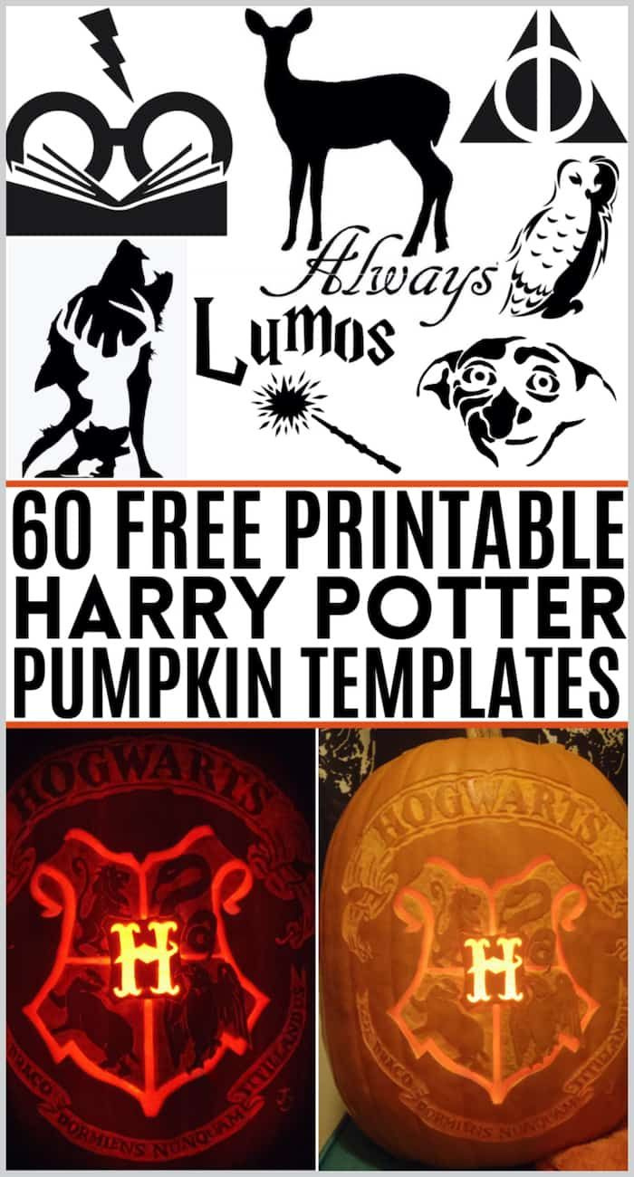Free Harry Potter Pumpkin Templates! Download 60 Printable Harry with regard to Free Printable Harry Potter Pumpkin Carving Stencils