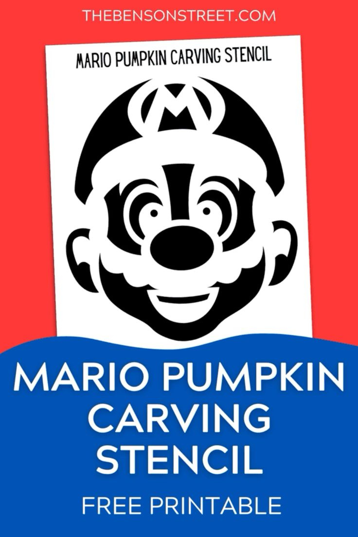 Free Mario Pumpkin Stencil Printable For Pumpkin Carving with regard to Super Mario Pumpkin Stencil Printable