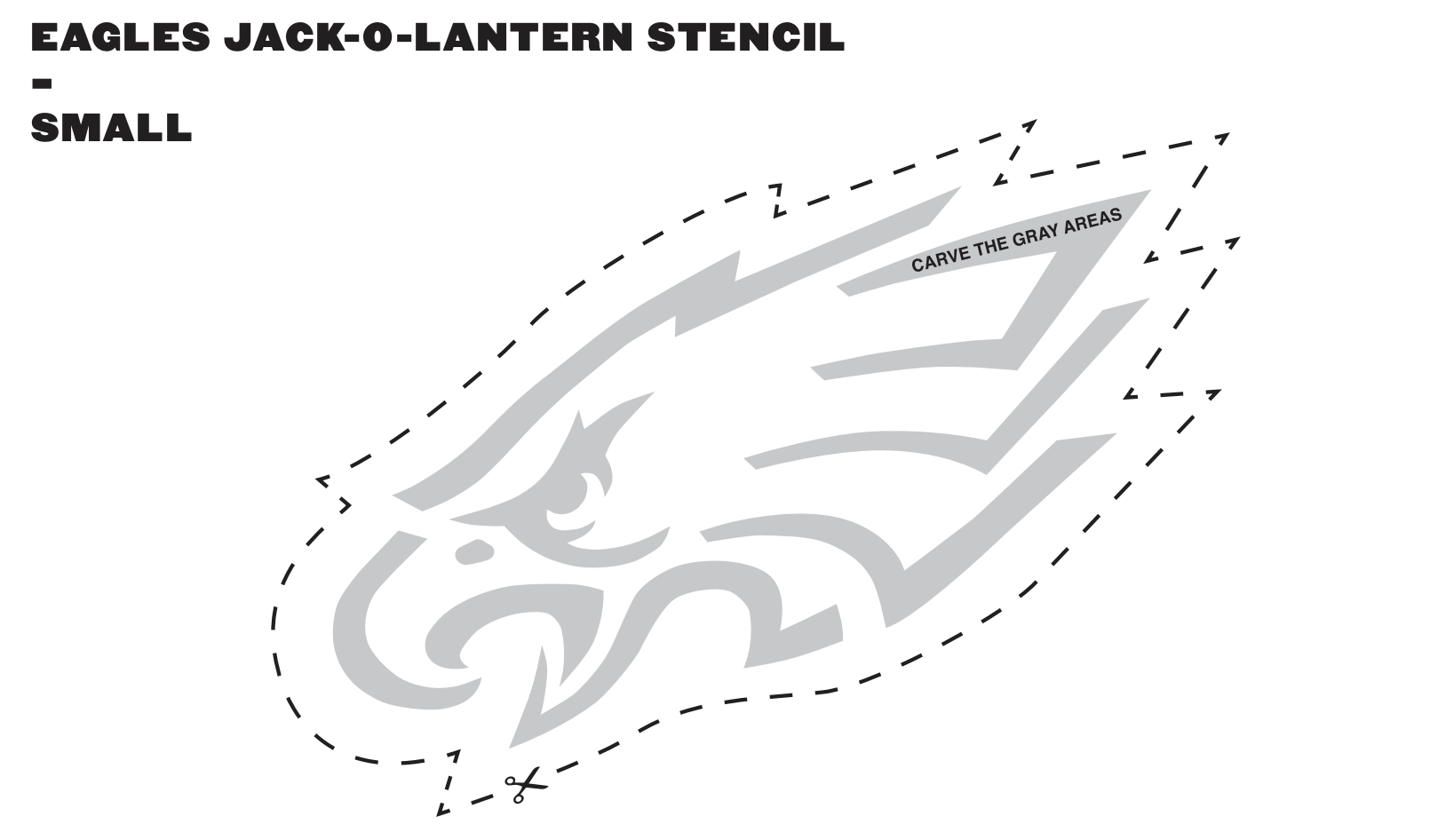 Free Philadelphia Eagles Pumpkin Carving Template And Stencil with regard to Philadelphia Eagles Pumpkin Stencil Printable