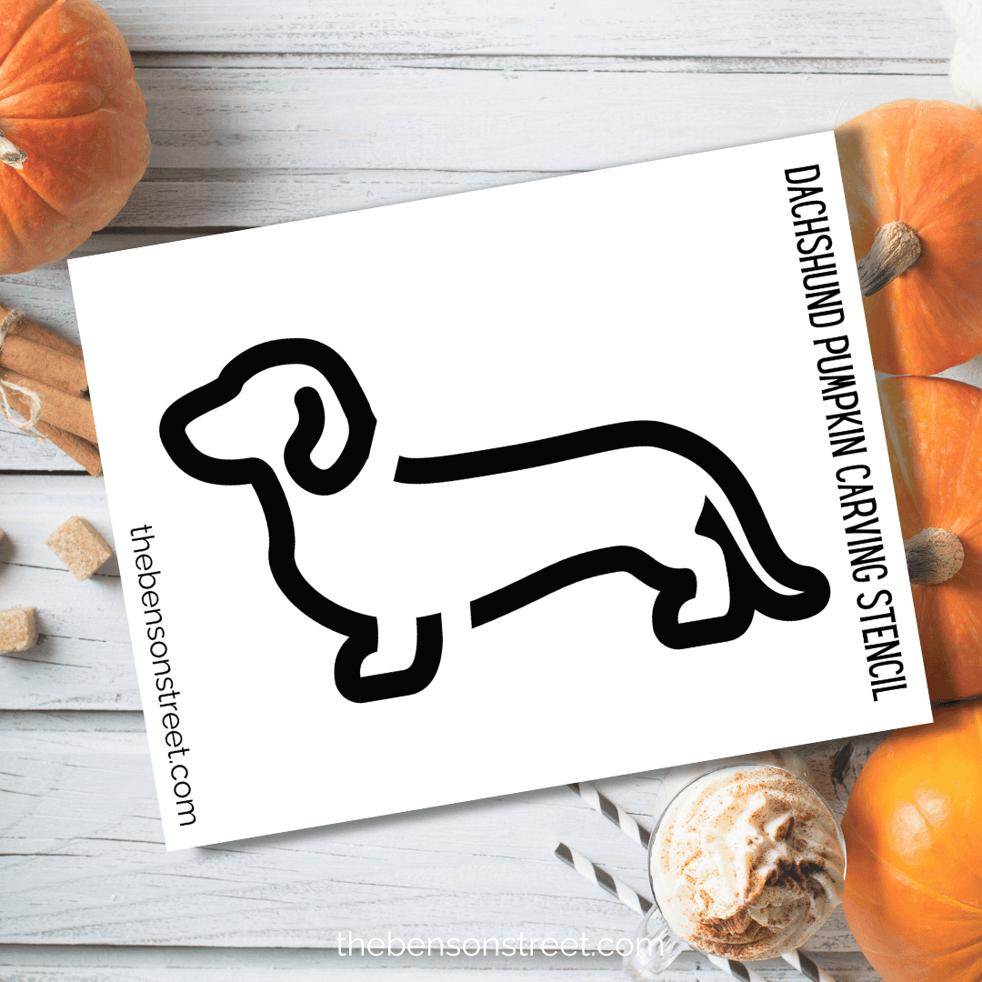 Free Printable Dachshund Pumpkin Stencil For Halloween - The within Printable Dachshund Pumpkin Carving Pattern