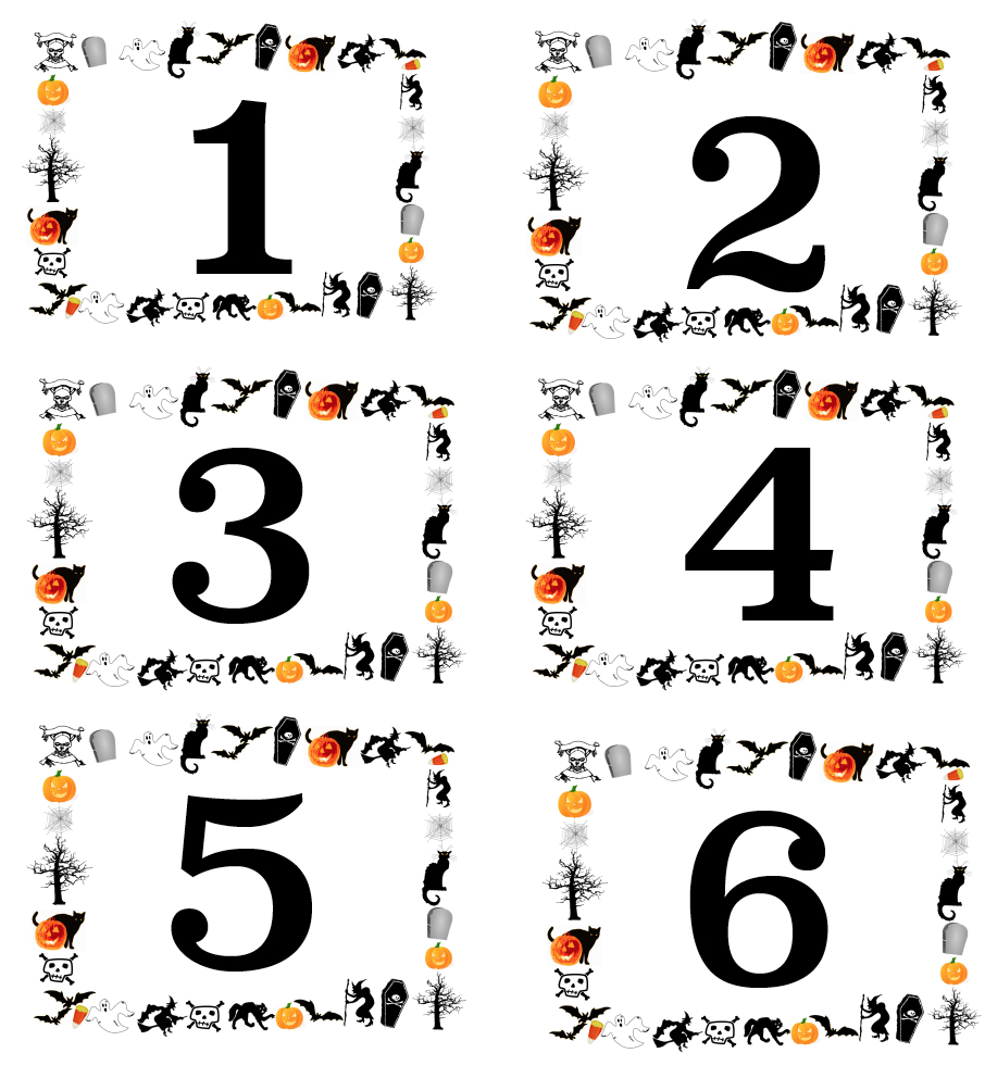 Free Printable Halloween Numbered Labels (Plus Blanks!) for Pumpkin Voting Ballots Free Printable