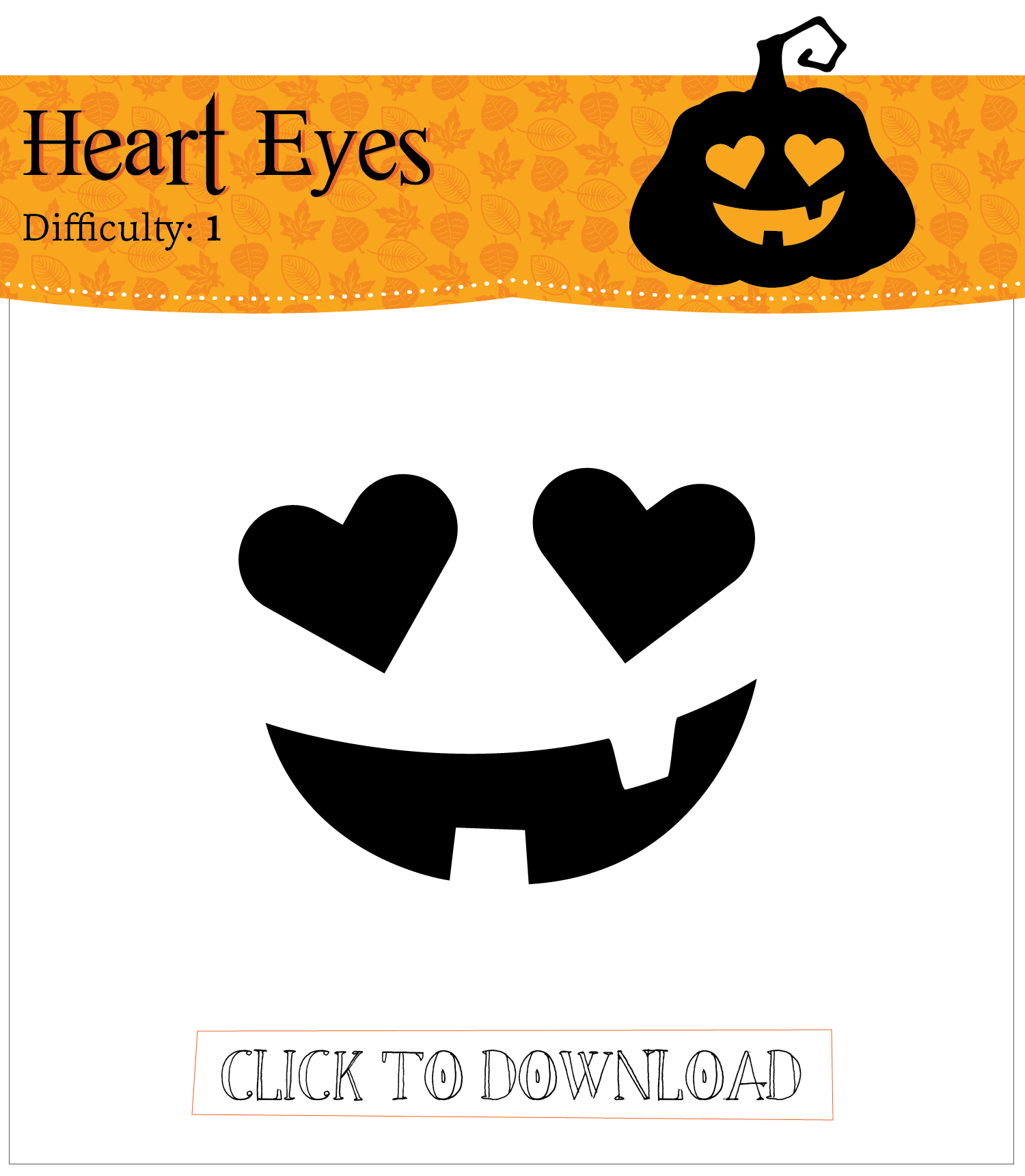 Free Printable Jack O'Lantern Templates For All Ages (Guest Post regarding Heart Eyes Pumpkin Stencil Printable