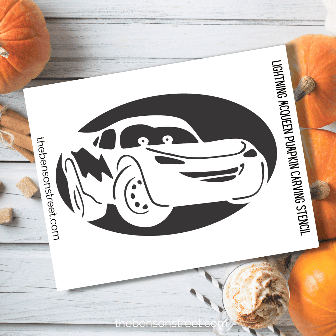 Free Printable Lightning Mcqueen Pumpkin Stencil Template - The within Lightning Mcqueen Pumpkin Stencil Printable