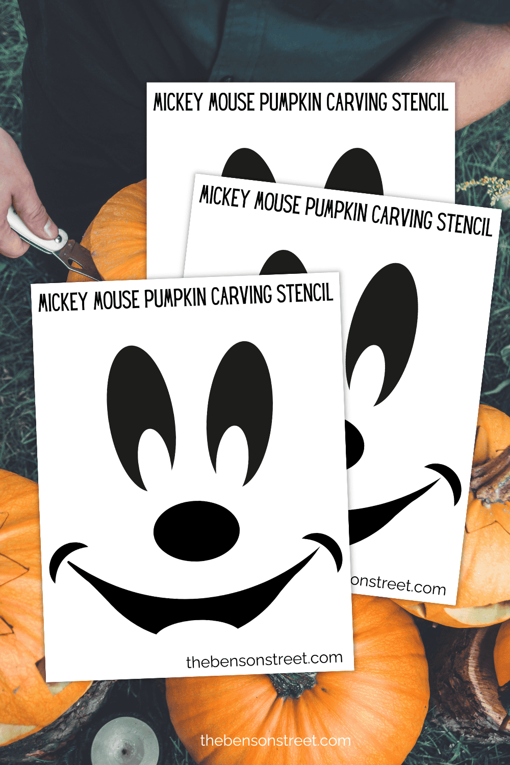 Free Printable Mickey Mouse Pumpkin Carving Stencil - The Benson in Printable Mickey Mouse Pumpkin Stencil