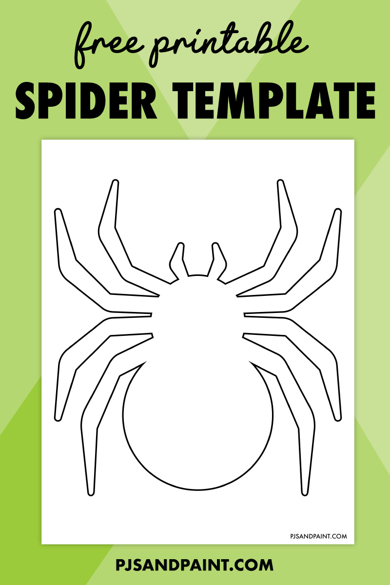 Free Printable Spider Template - Pjs And Paint regarding Free Printable Spider Pumpkin Stencil