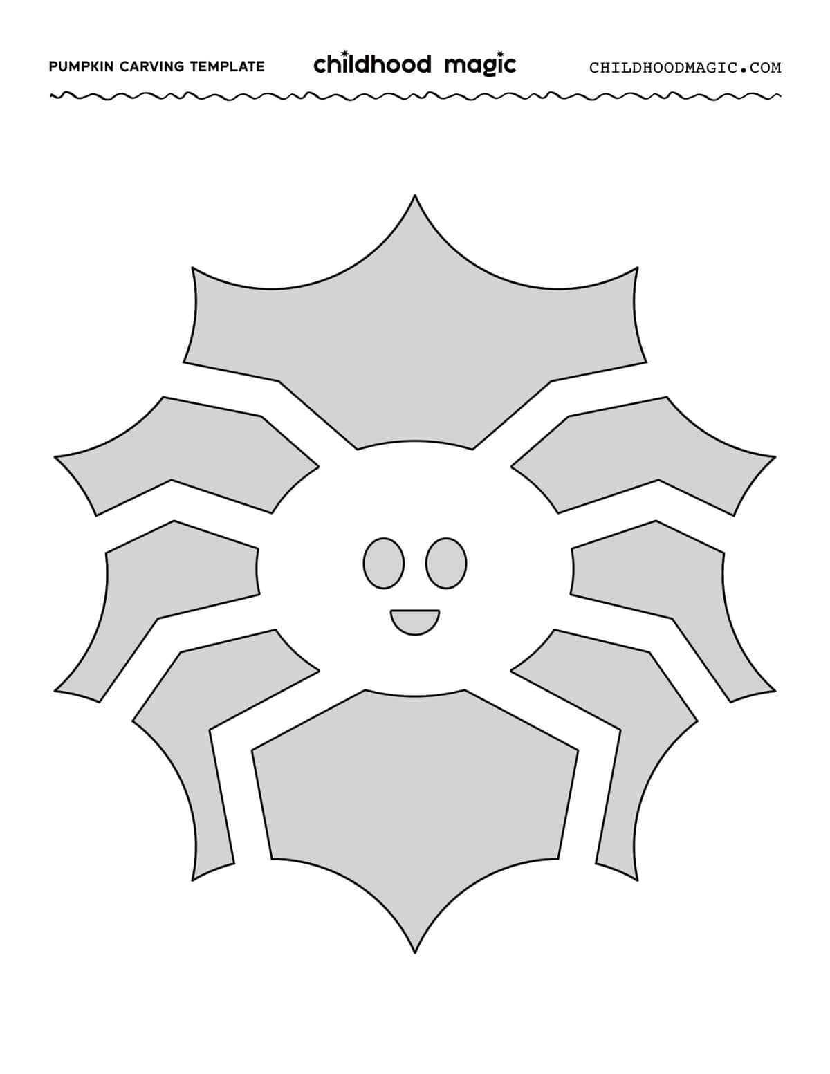 Free Printable Templates For Carving Pumpkins - Childhood Magic in Free Printable Spider Pumpkin Stencil