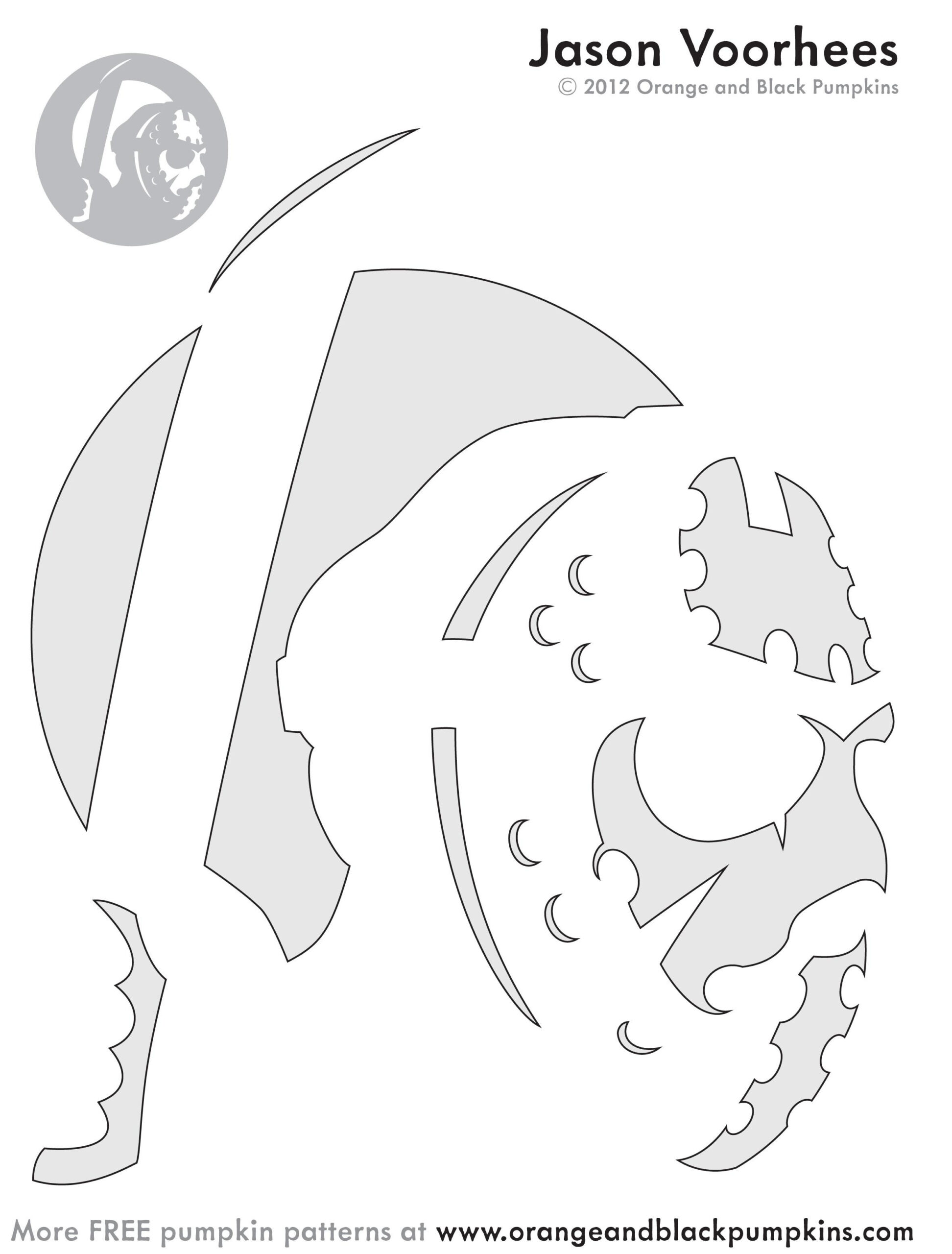 Friday The 13Th: Jason (Pumpkin Stencil - Pumpkin Pattern inside Printable Jason Voorhees Pumpkin Stencil