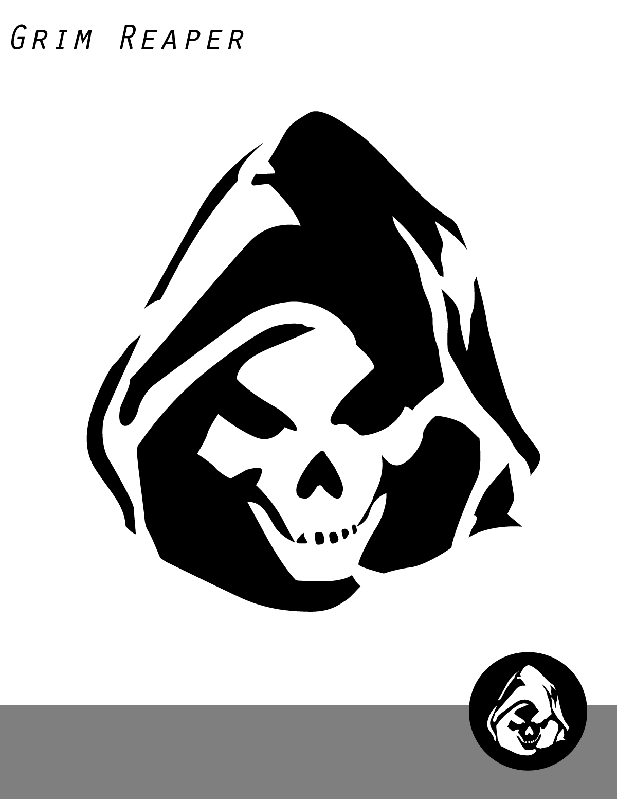 Grim Reaper (Pumpkin Stencil - Pumpkin Pattern - Pumpkin Template with regard to Printable Grim Reaper Pumpkin Stencil