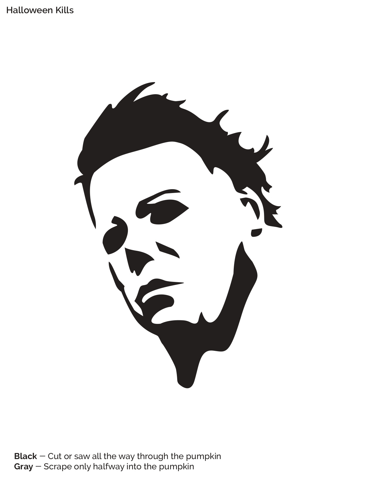 Halloween: Michael Myers (Free Pumpkin Stencil - Pumpkin Pattern throughout Printable Michael Myers Pumpkin Stencil