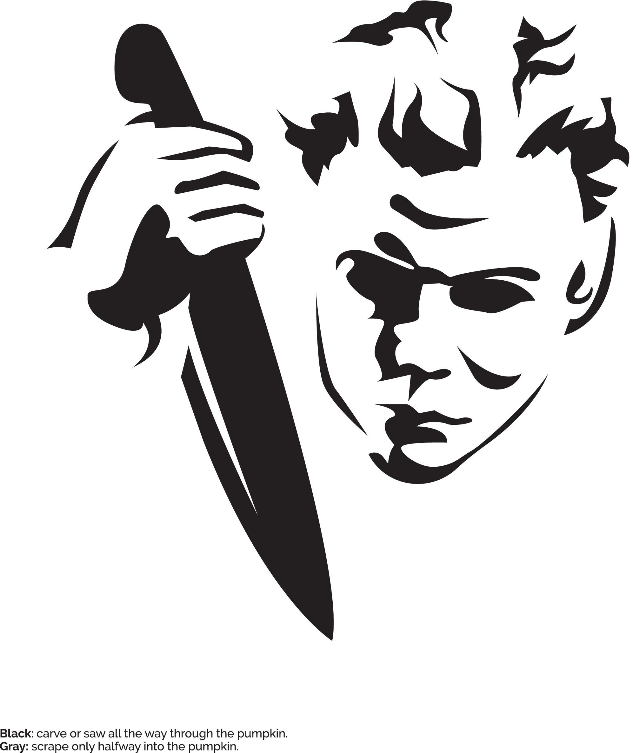 Halloween: Michael Myers (Pumpkin Stencil - Pumpkin Pattern regarding Printable Template Michael Myers Pumpkin Stencil
