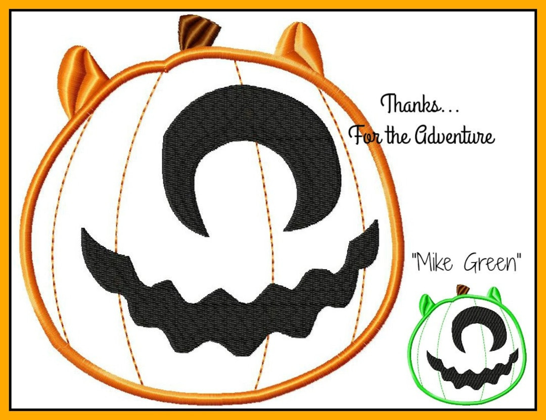 Halloween Mike Wazowski Von Monsters Inc Kürbis Jack O'Lantern Digital  Stickdatei Stickdatei 10X10 - Etsy.de throughout Printable Mike Wazowski Pumpkin Stencil