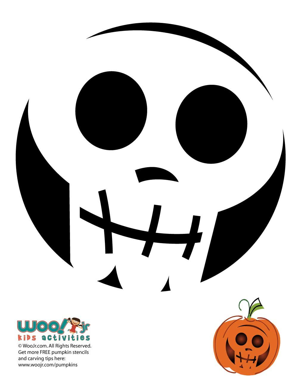 Happy Skeleton (Pumpkin Stencil - Pumpkin Pattern - Pumpkin pertaining to Printable Skeleton Pumpkin Stencil