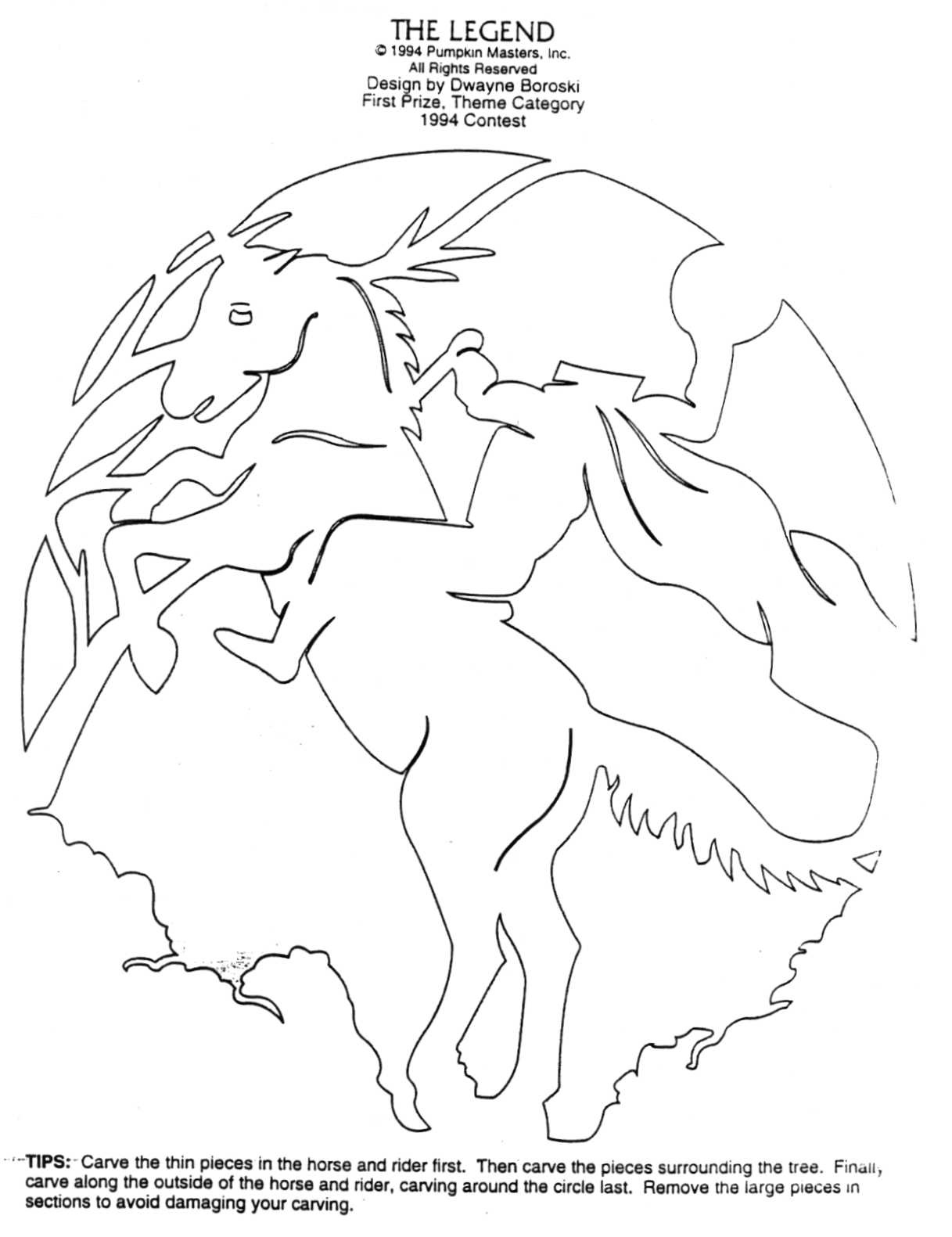 Headless Horseman (Free Pumpkin Stencil - Pumpkin Pattern pertaining to Free Printable Headless Horseman Pumpkin Carving