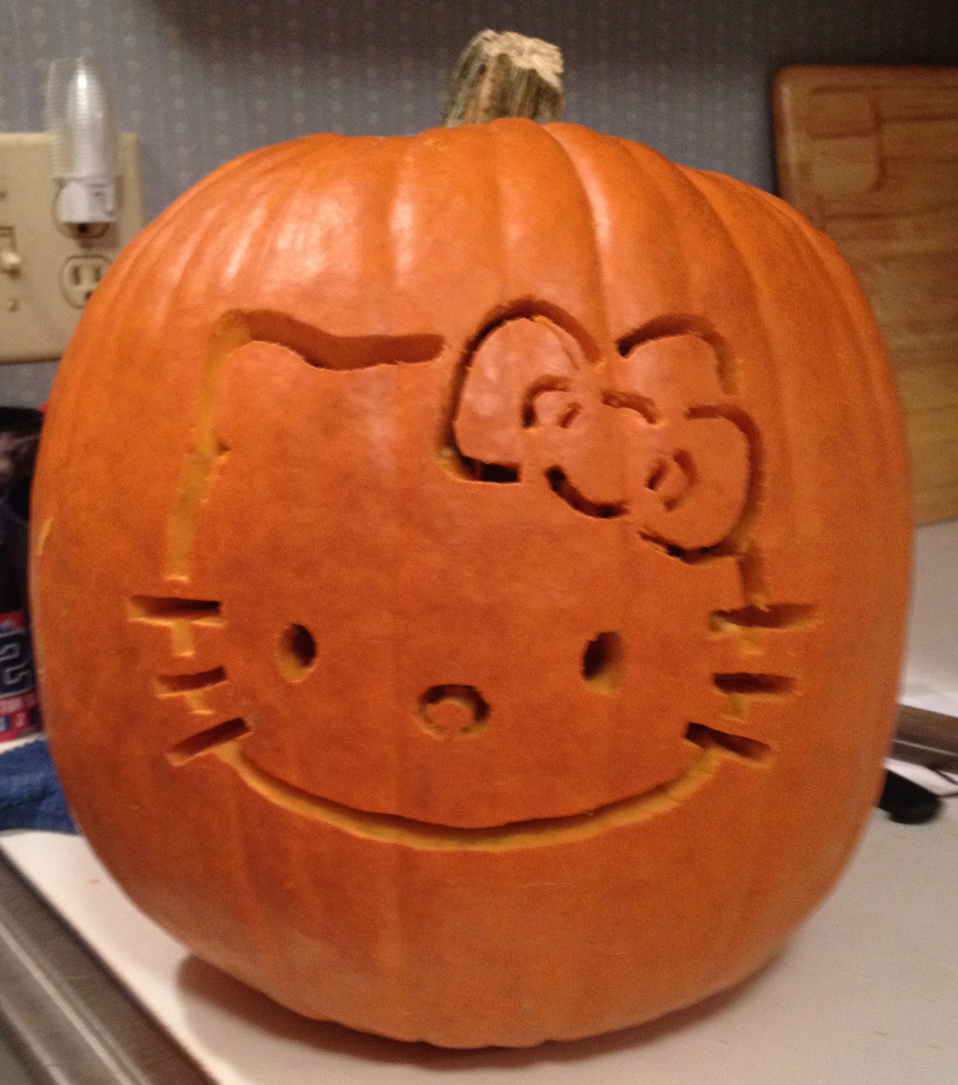 Hello Kitty Pumpkin Carving Tutorial regarding Hello Kitty Pumpkin Carving Stencil Printable