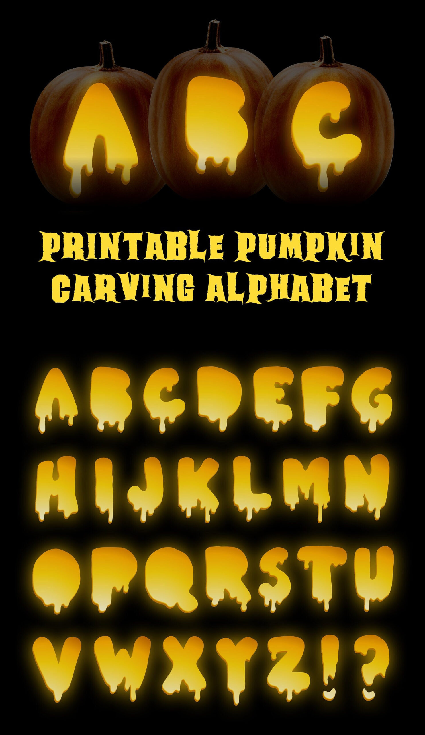 Jack-O-Lantern Letters - Create Custom Pumpkin Words With These pertaining to Printable Letter Stencils For Pumpkin Carving