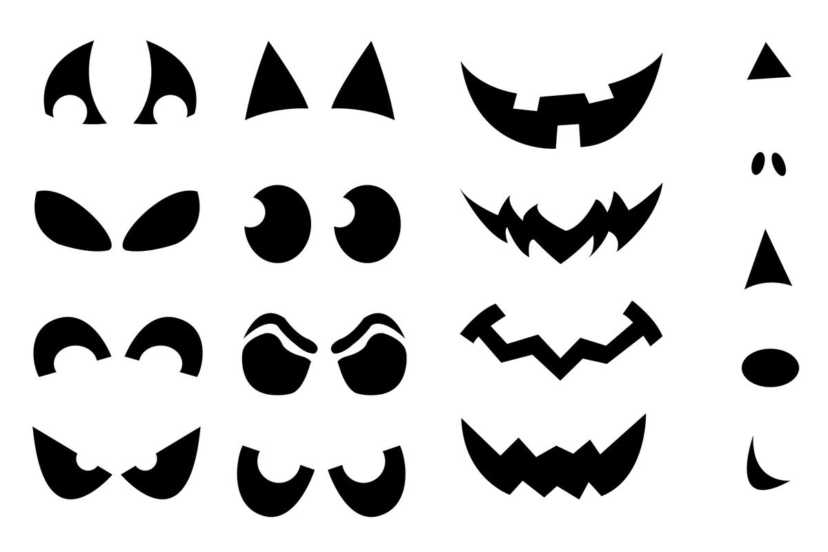 Jack-O'-Lantern Shirt Stencils - Craftbuds within Printable Pumpkin Eyes And Mouth