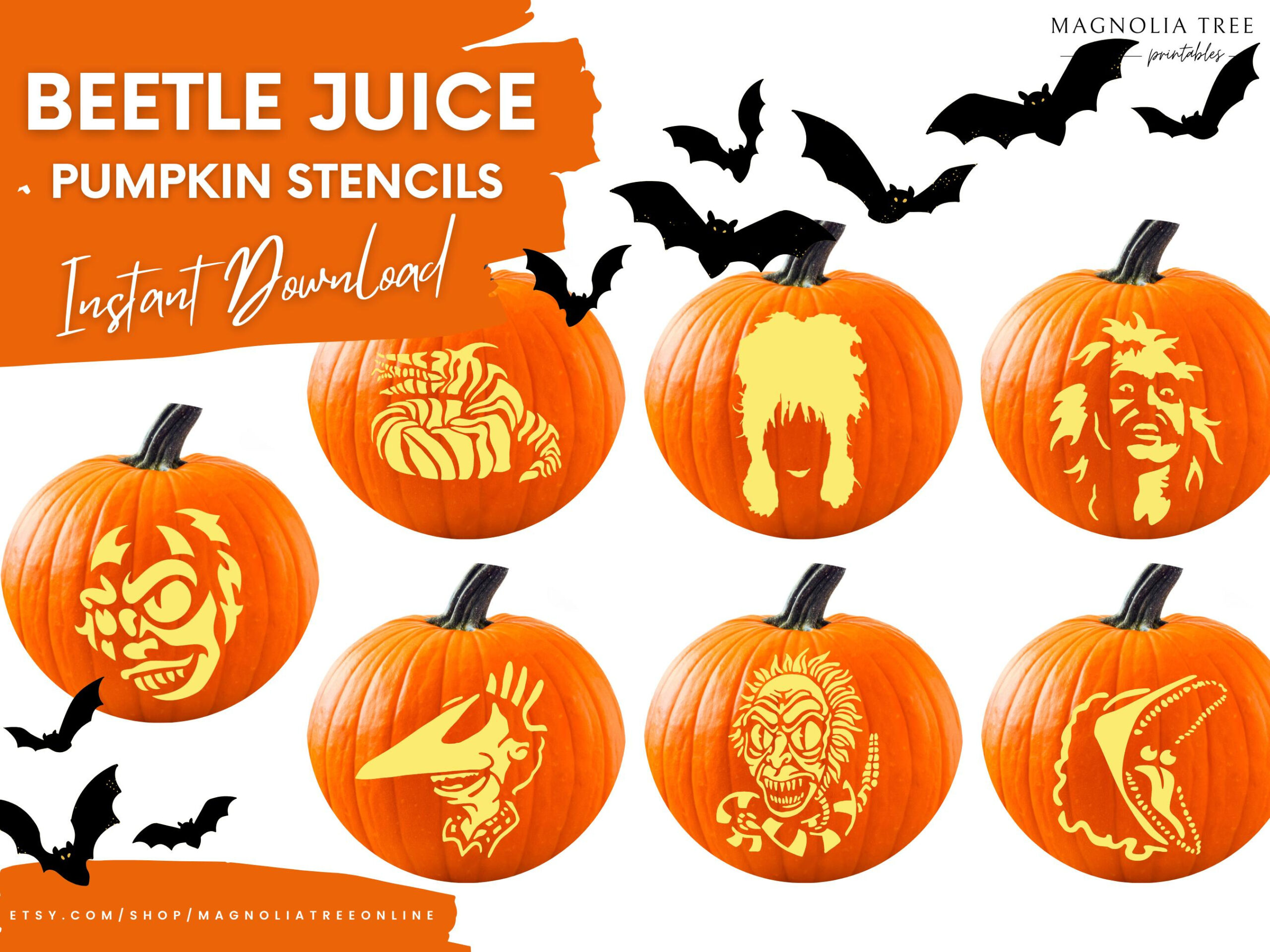 Jack-O-Lantern Stencils | Beetlejuice Digital Download Printable with regard to Beetlejuice Pumpkin Stencil Printable