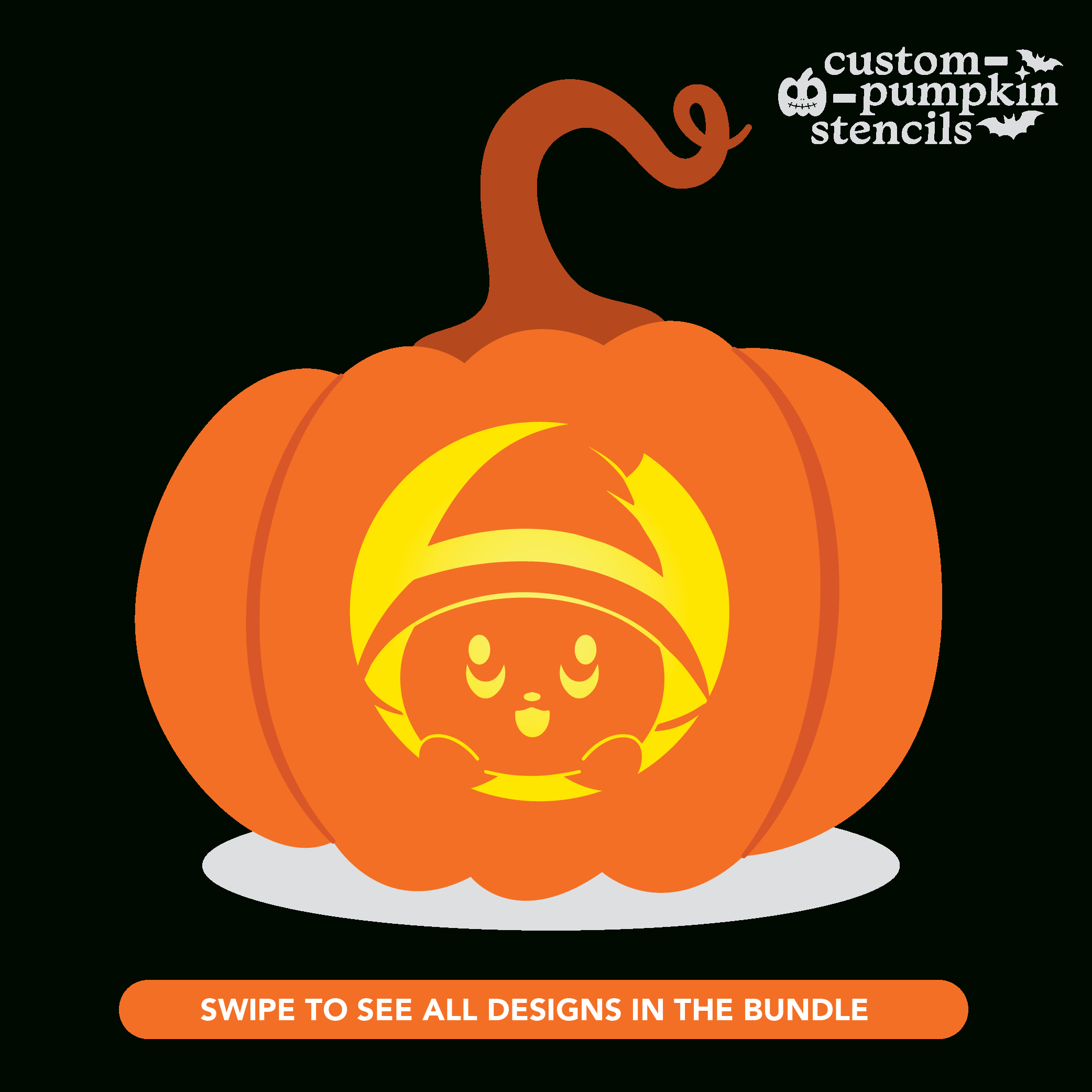 Kirby Pumpkin Carving Stencil intended for Kirby Pumpkin Stencil Printable