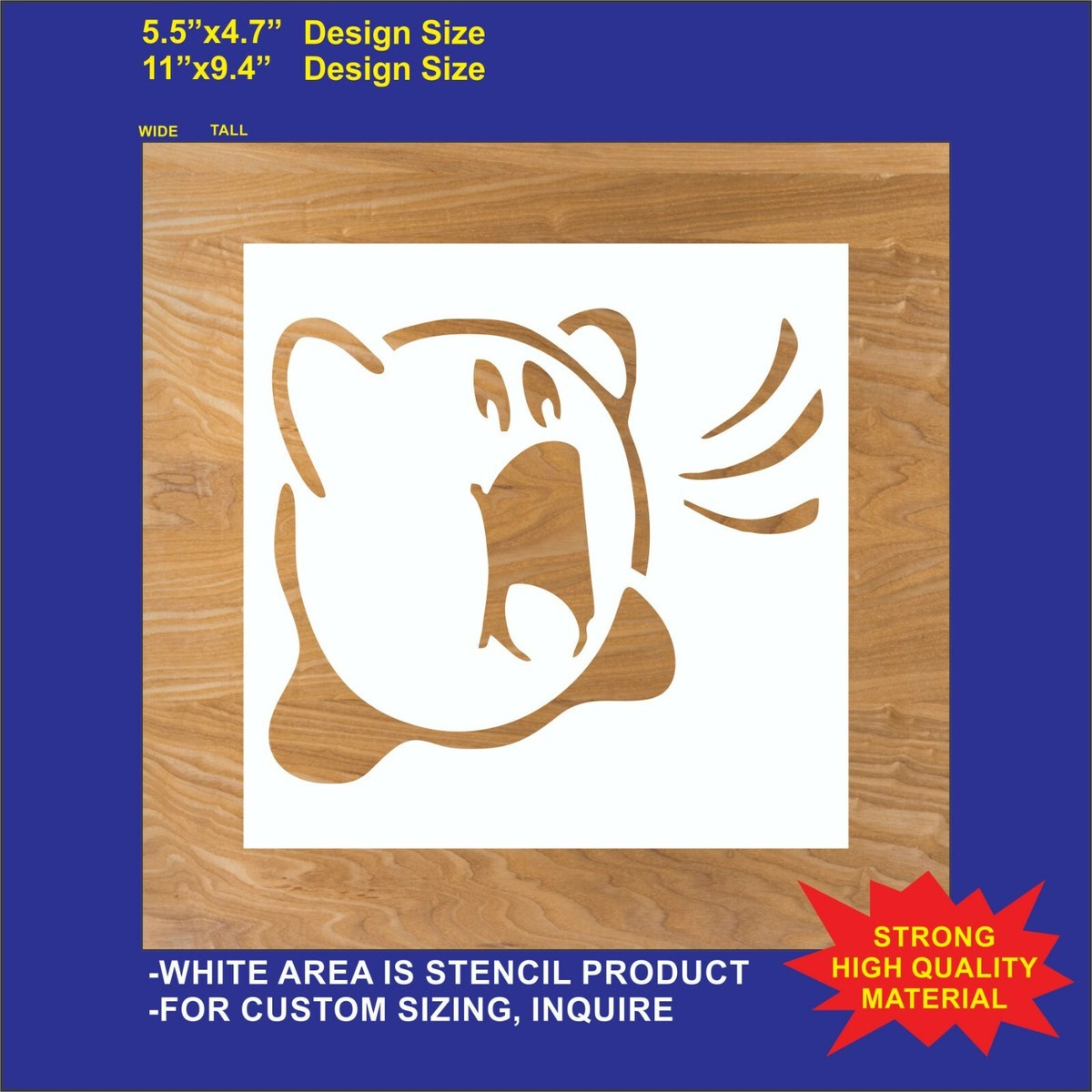 Kirby - Reusable, Flexible Stencil pertaining to Printable Kirby Pumpkin Stencil