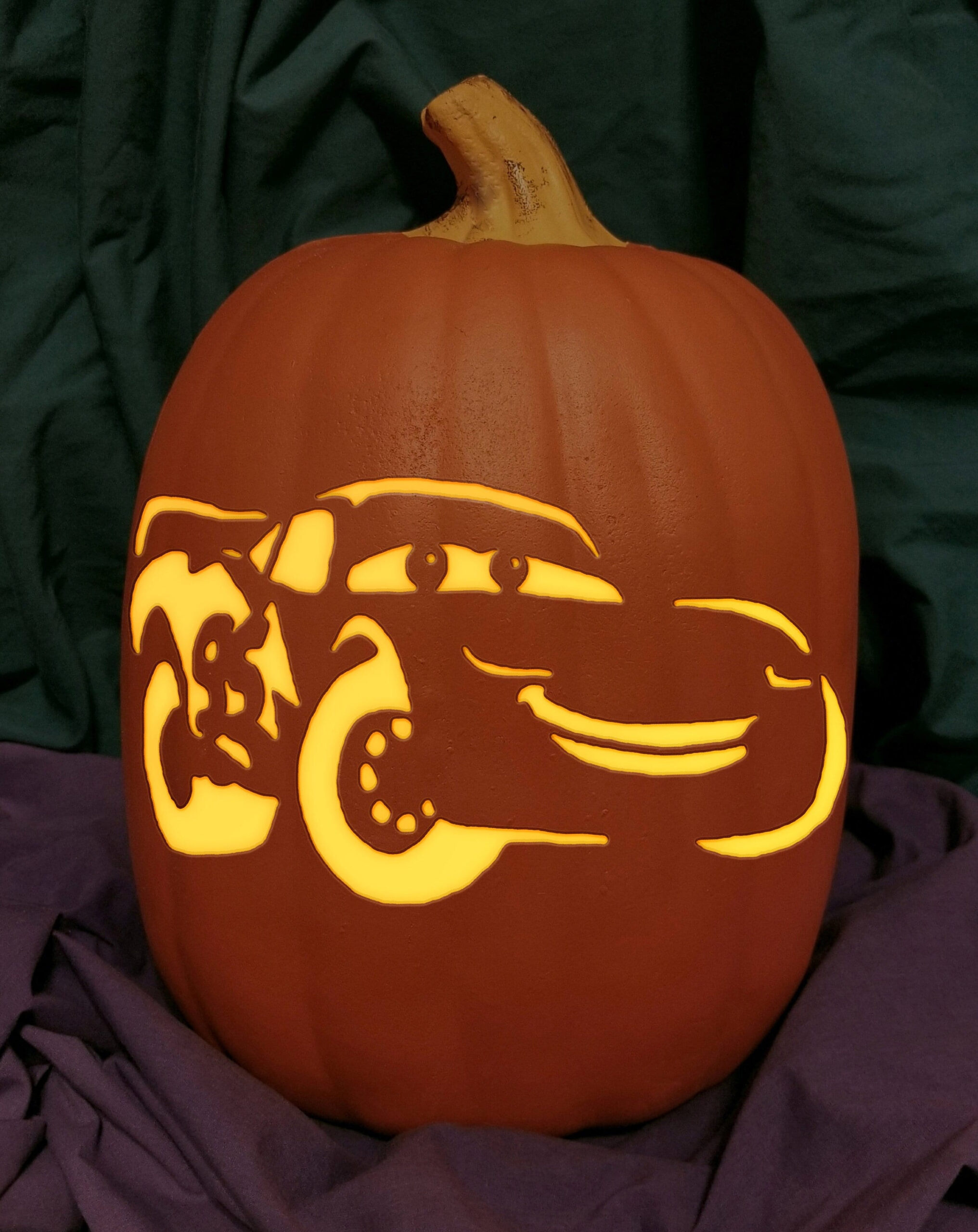 Lightning Mcqueen Pumpkin Stencils - Etsy within Lightning Mcqueen Pumpkin Stencil Printable