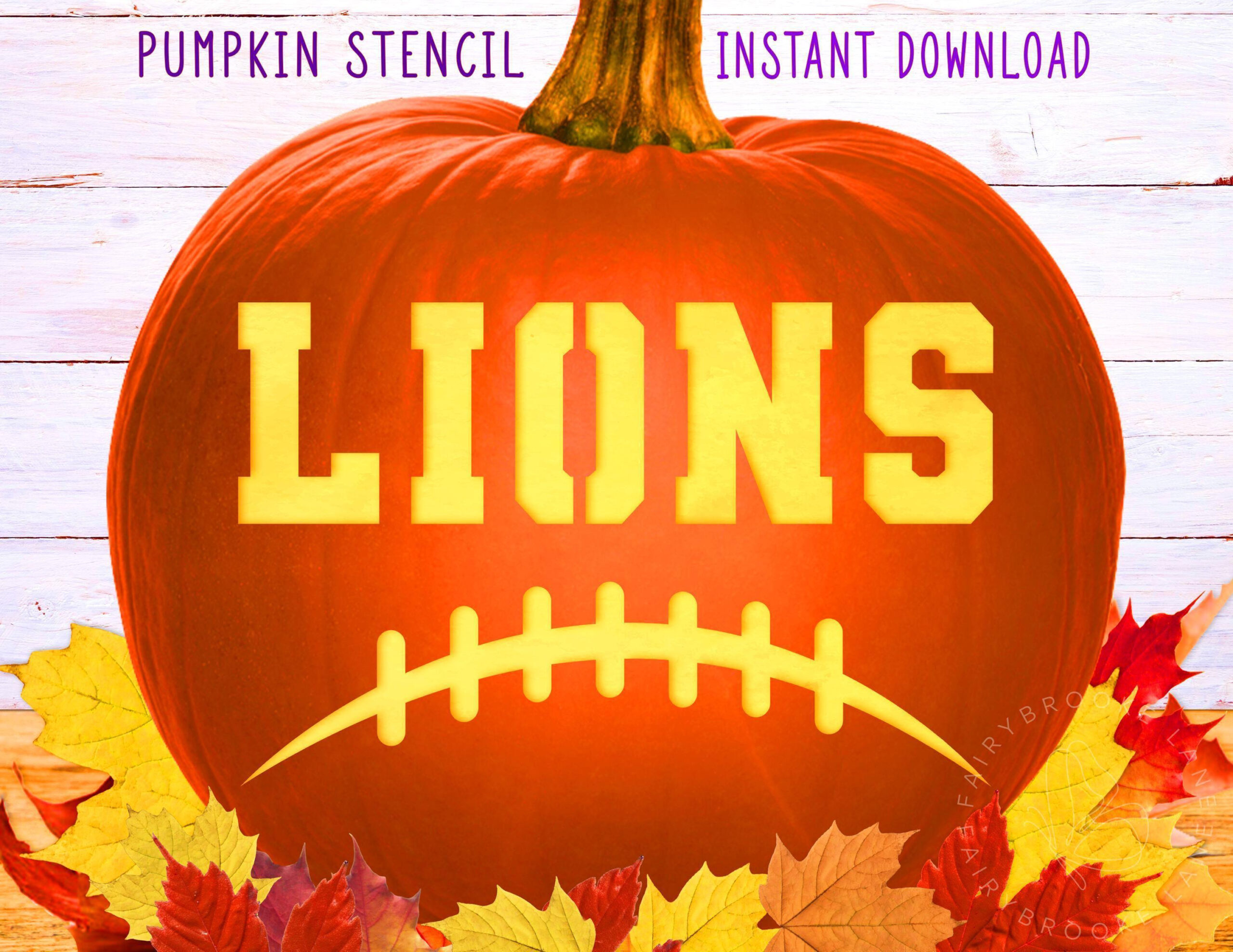 Lions Football Pumpkin Stencil, Football Season Pumpkin Stencil, Football  Player Stencil, Pumpkin Carving Printable Halloween Template with regard to Printable Detroit Lions Pumpkin Stencil