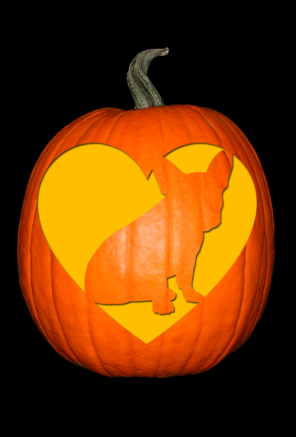 Love My French Bulldog with Printable French Bulldog Pumpkin Stencil