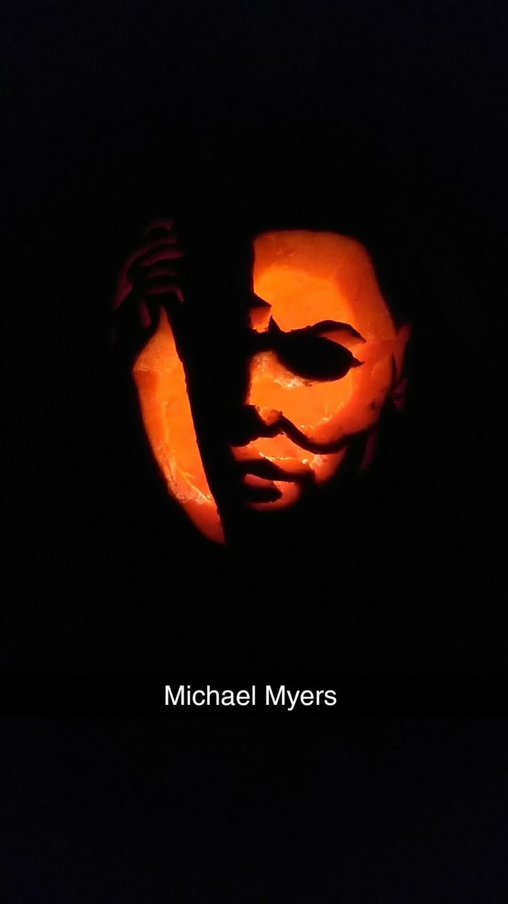 Michael Myers Pumpkin with Printable Michael Myers Pumpkin Stencil
