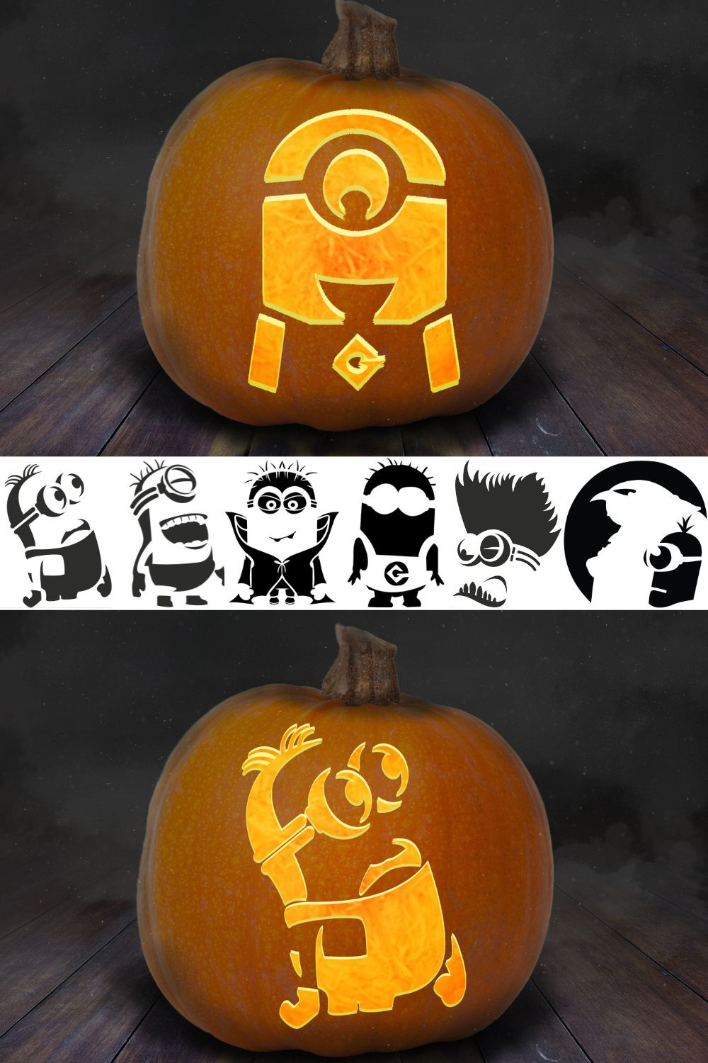 Minion Pumpkin Stencils: 22 Amazing Printable Pumpkin Templates in Minion Pumpkin Stencil Printable