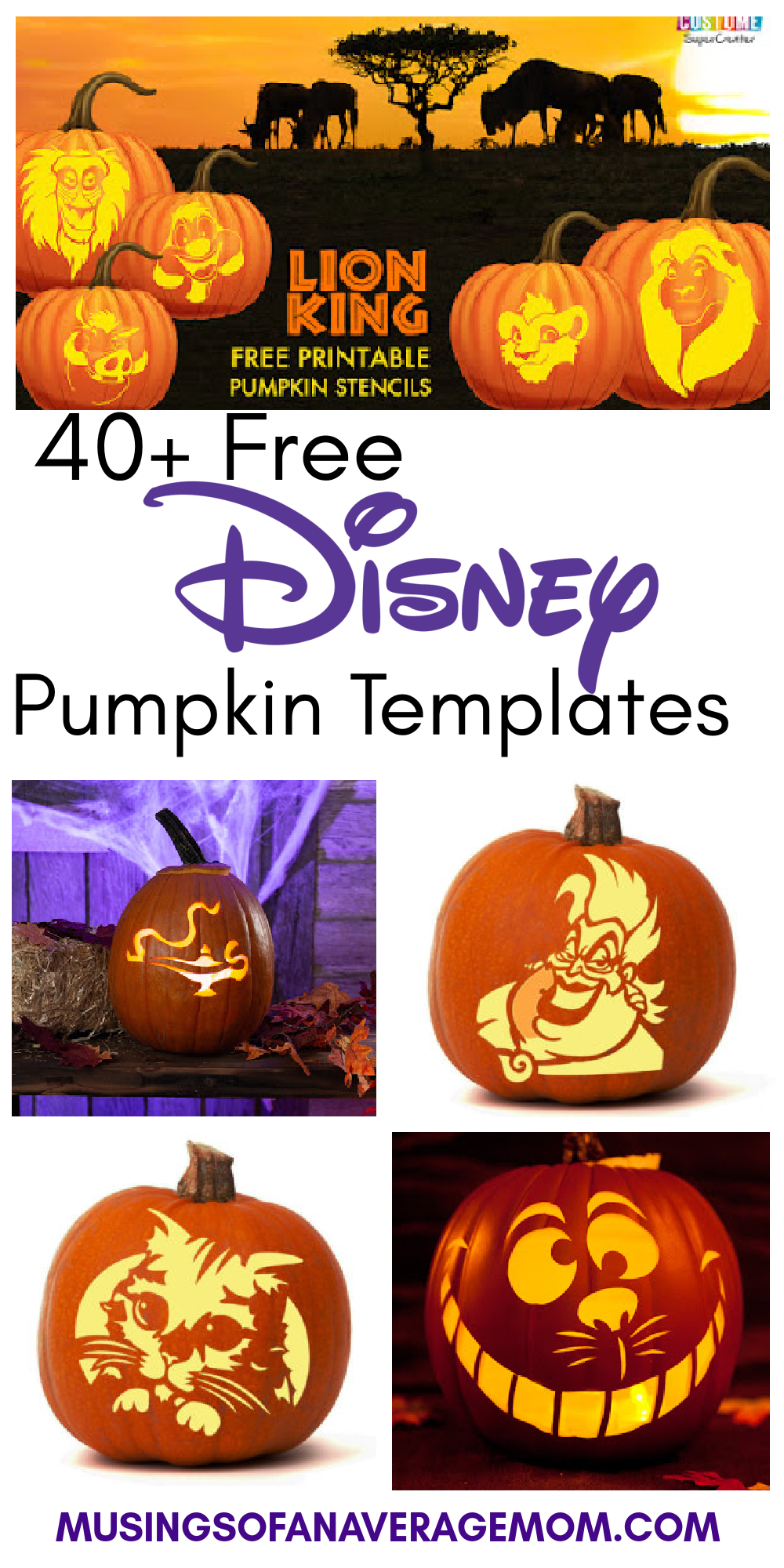 Musings Of An Average Mom: Free Disney Pumpkin Carving Templates with Shrek Pumpkin Stencil Printable