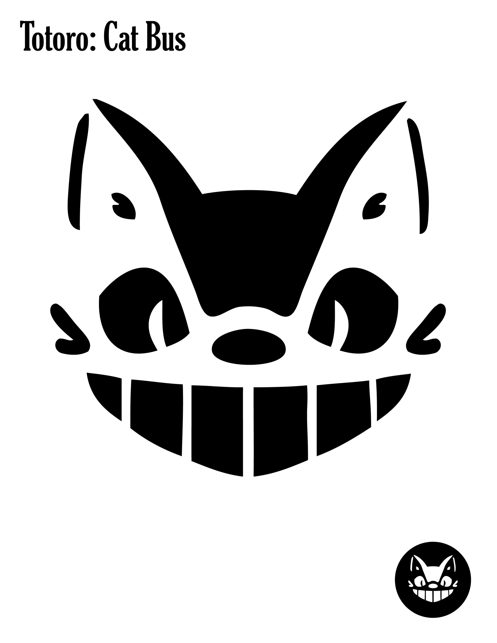 My Neighbor Totoro: Cat Bus (Free Pumpkin Stencil - Pumpkin regarding Printable Studio Ghibli Pumpkin Stencil