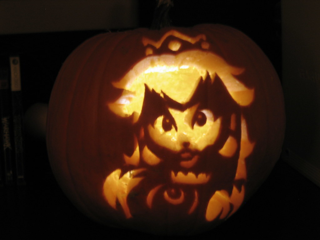 My Princess Peach Pumpkin | Don'T Be Jealous Ali! I Saved Th… | Flickr for Princess Peach Pumpkin Stencil Printable