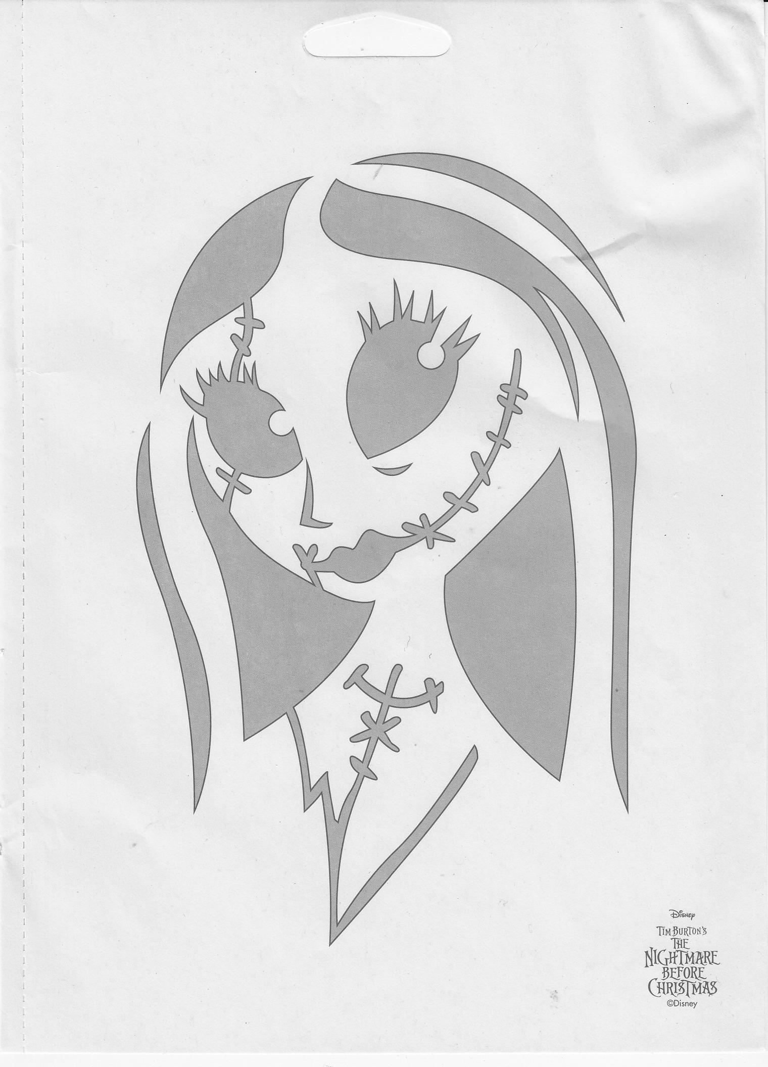 Nightmare Before Christmas: Sally (Pumpkin Stencil - Pumpkin throughout Sally Pumpkin Stencils Free Printable