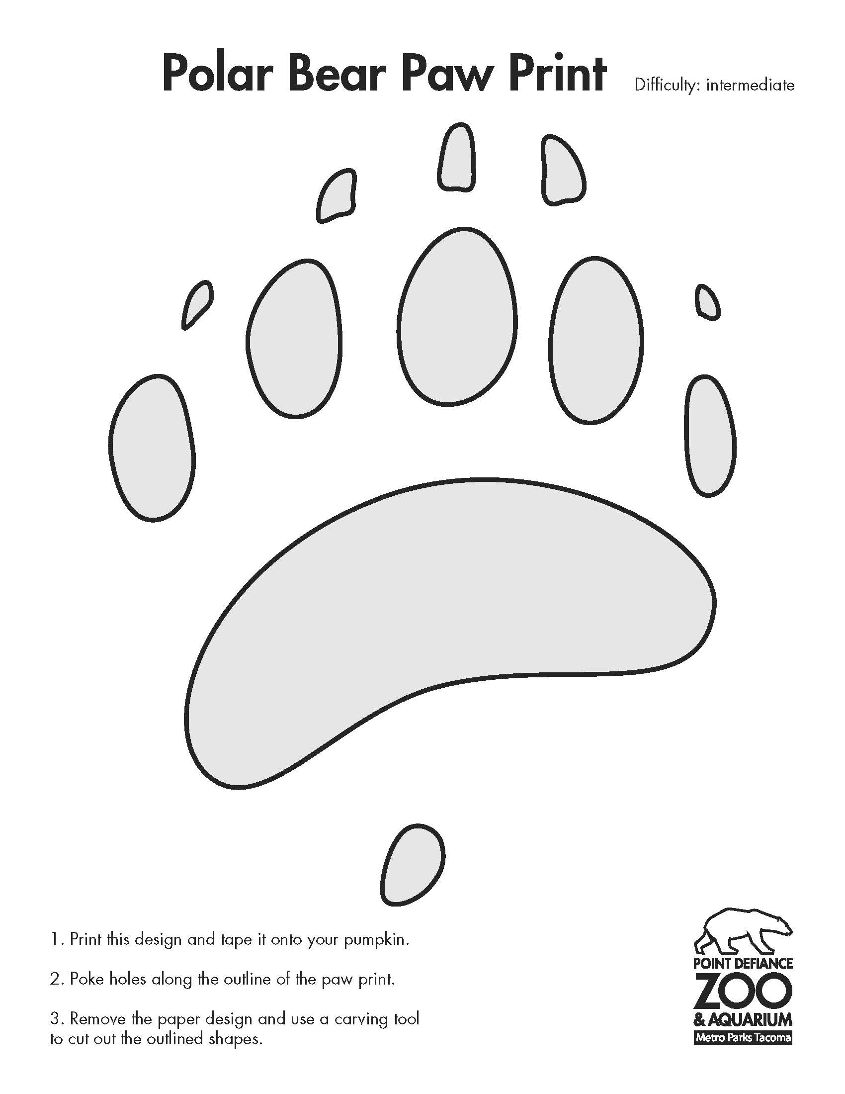 Pumpkin Carving - Point Defiance Zoo & Aquarium within Printable Paw Print Pumpkin Stencil