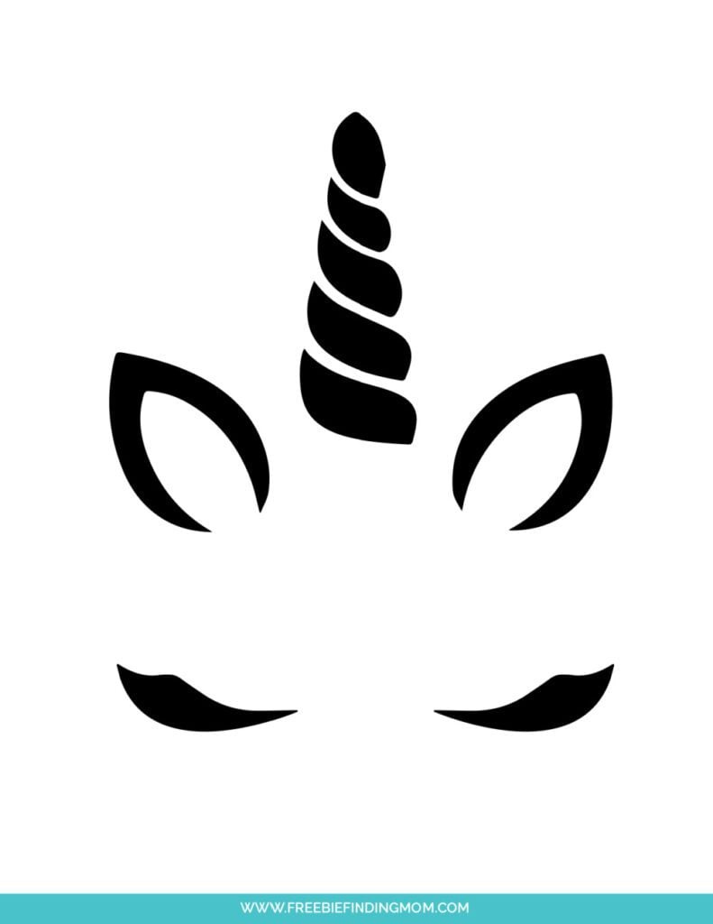 Pumpkin Unicorn Stencil For Carving (Free Printable) with Free Printable Unicorn Pumpkin Carving Stencils