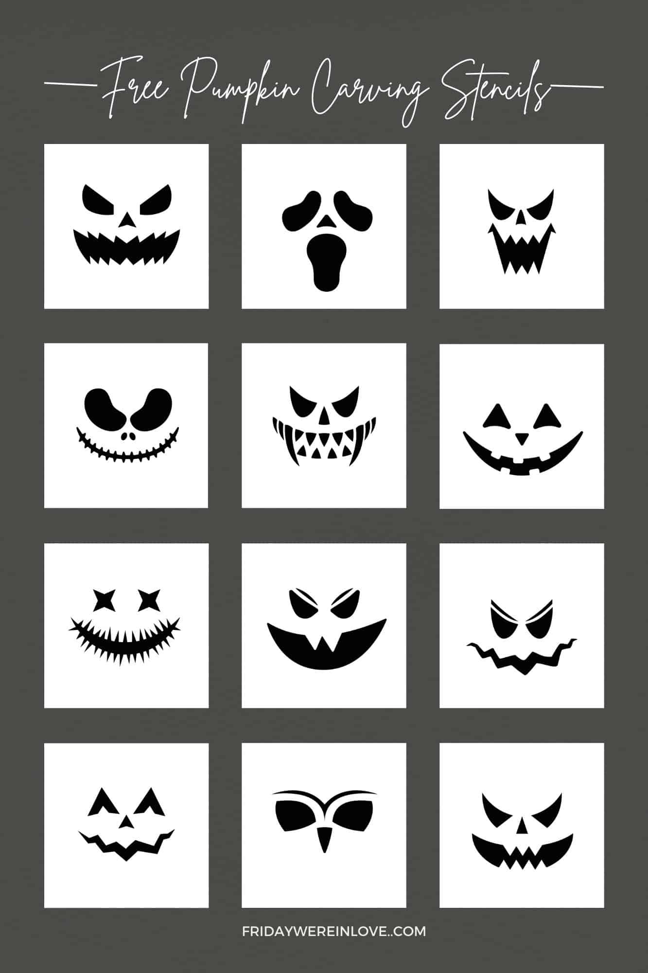 Scary Pumpkin Stencils: Free Printable! - Friday We'Re In Love intended for Pumpkin Masters Printable Stencils