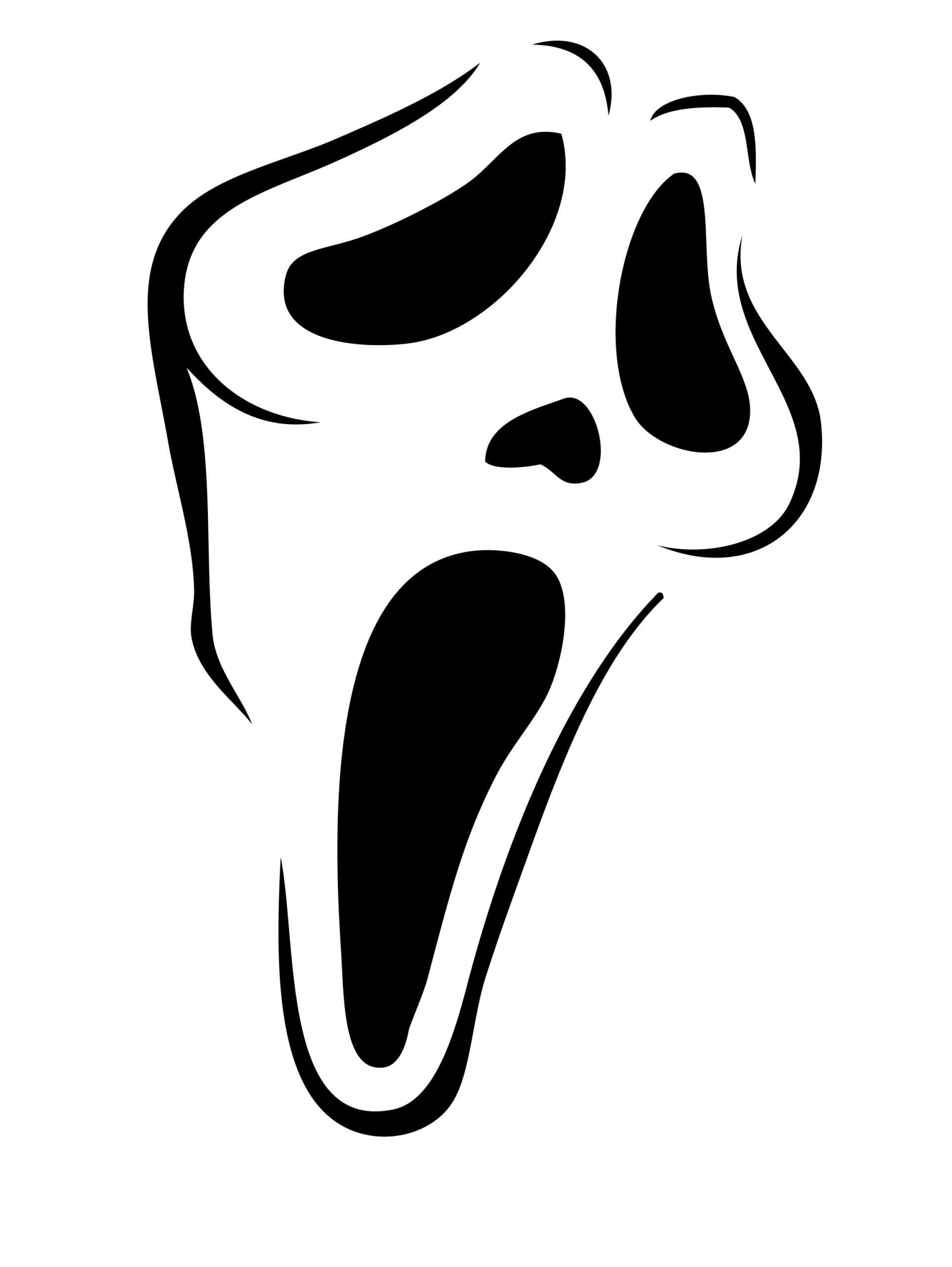 Scream: Ghostface (Free Pumpkin Stencil - Pumpkin Pattern with regard to Printable Scream Pumpkin Stencil
