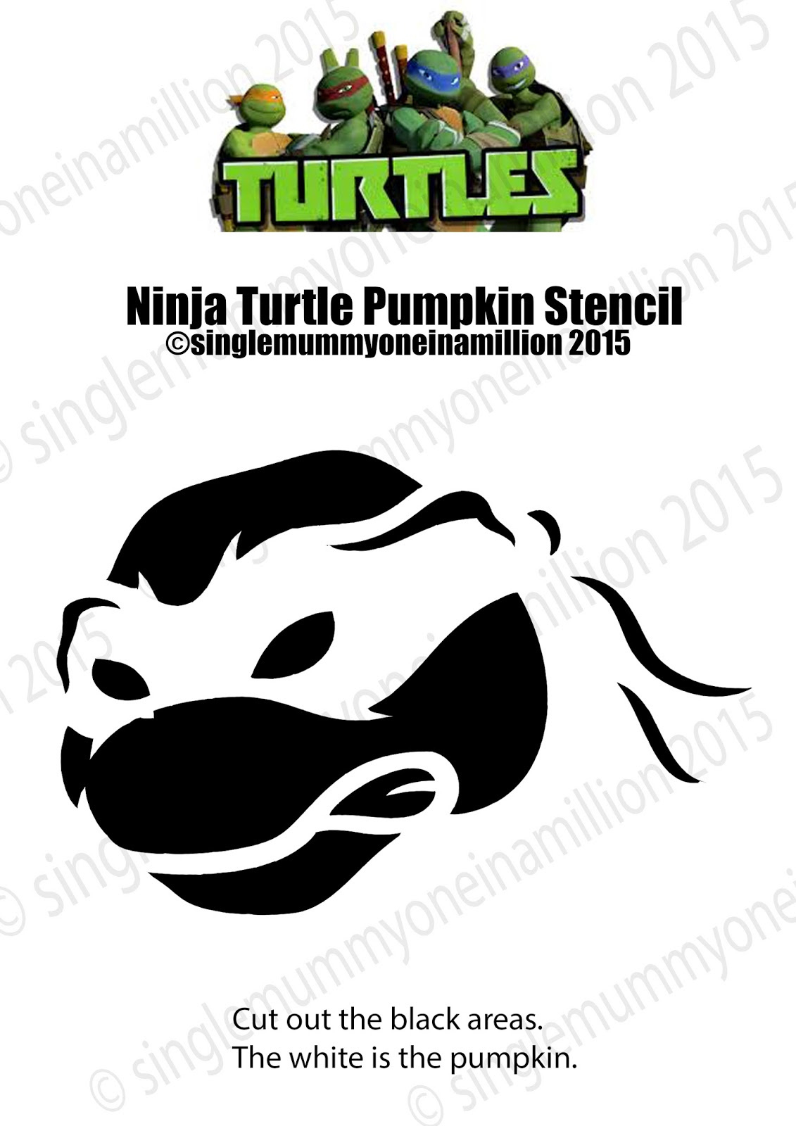 Single Mummy; One In A Million: Ninja Turtle Pumpkin Stencil throughout Printable Ninja Turtle Pumpkin Stencil