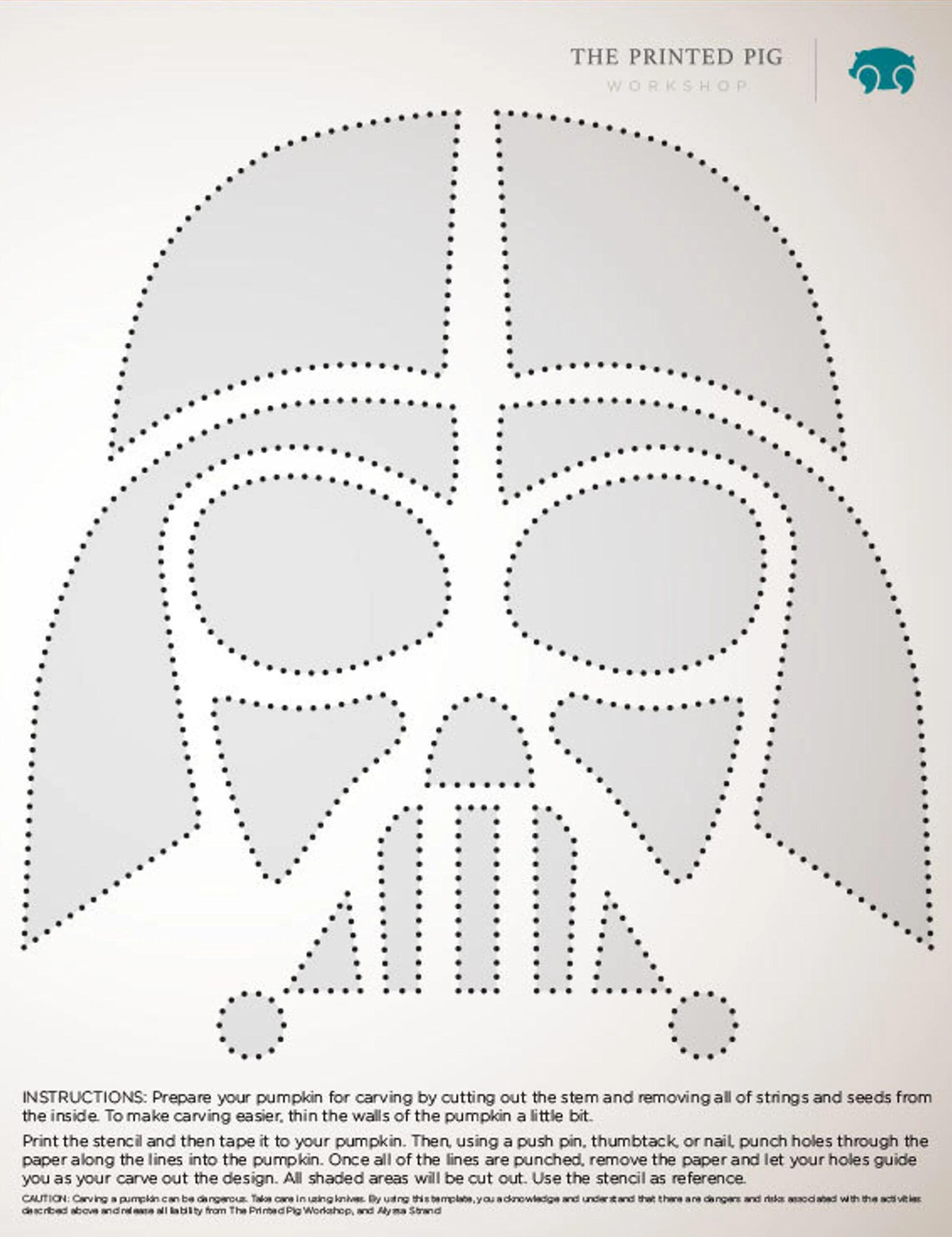 Star Wars: Darth Vader (Free Pumpkin Stencil - Pumpkin Pattern for Printable Darth Vader Pumpkin Stencil