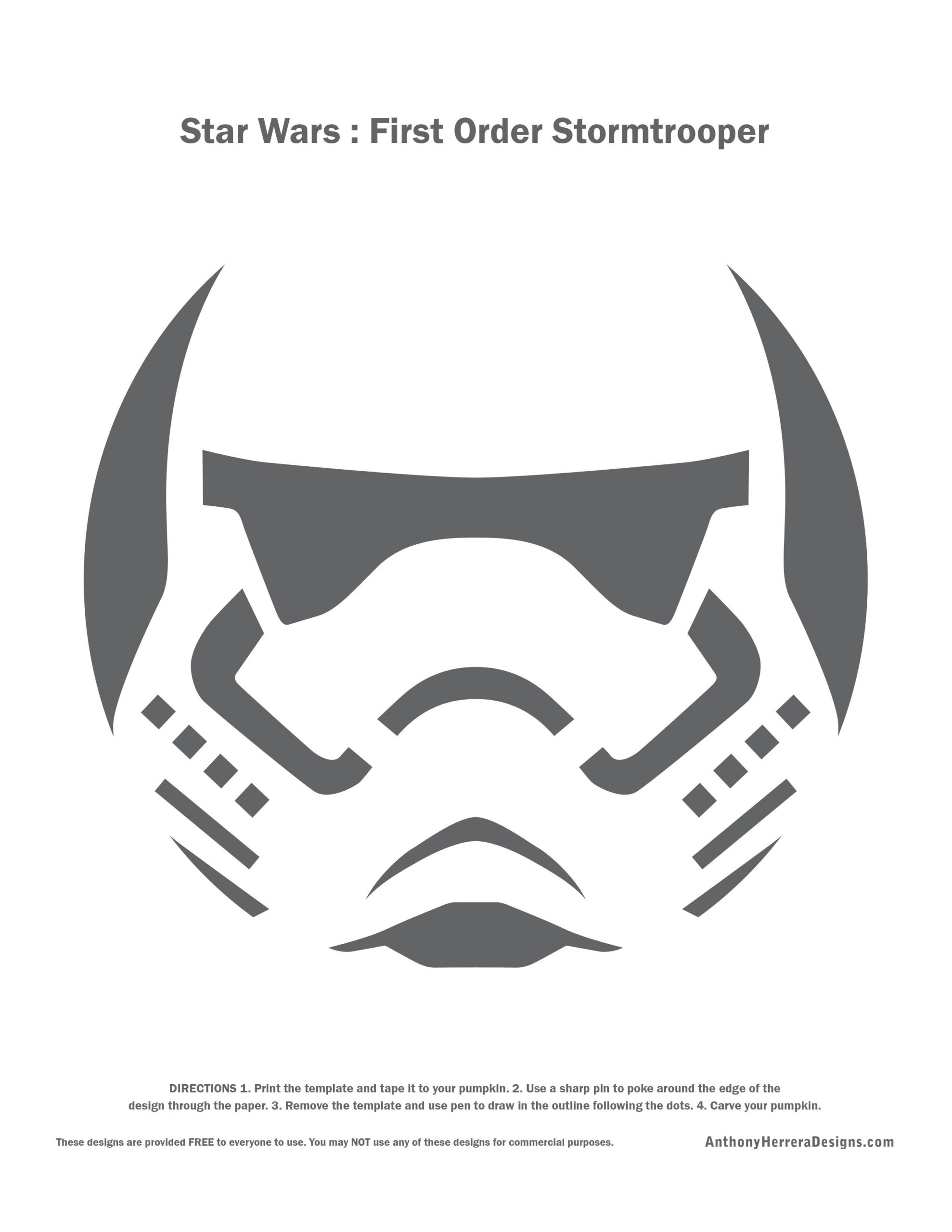 Star Wars: Storm Trooper / Stormtrooper (Free Pumpkin Stencil within Printable Stormtrooper Pumpkin Stencil
