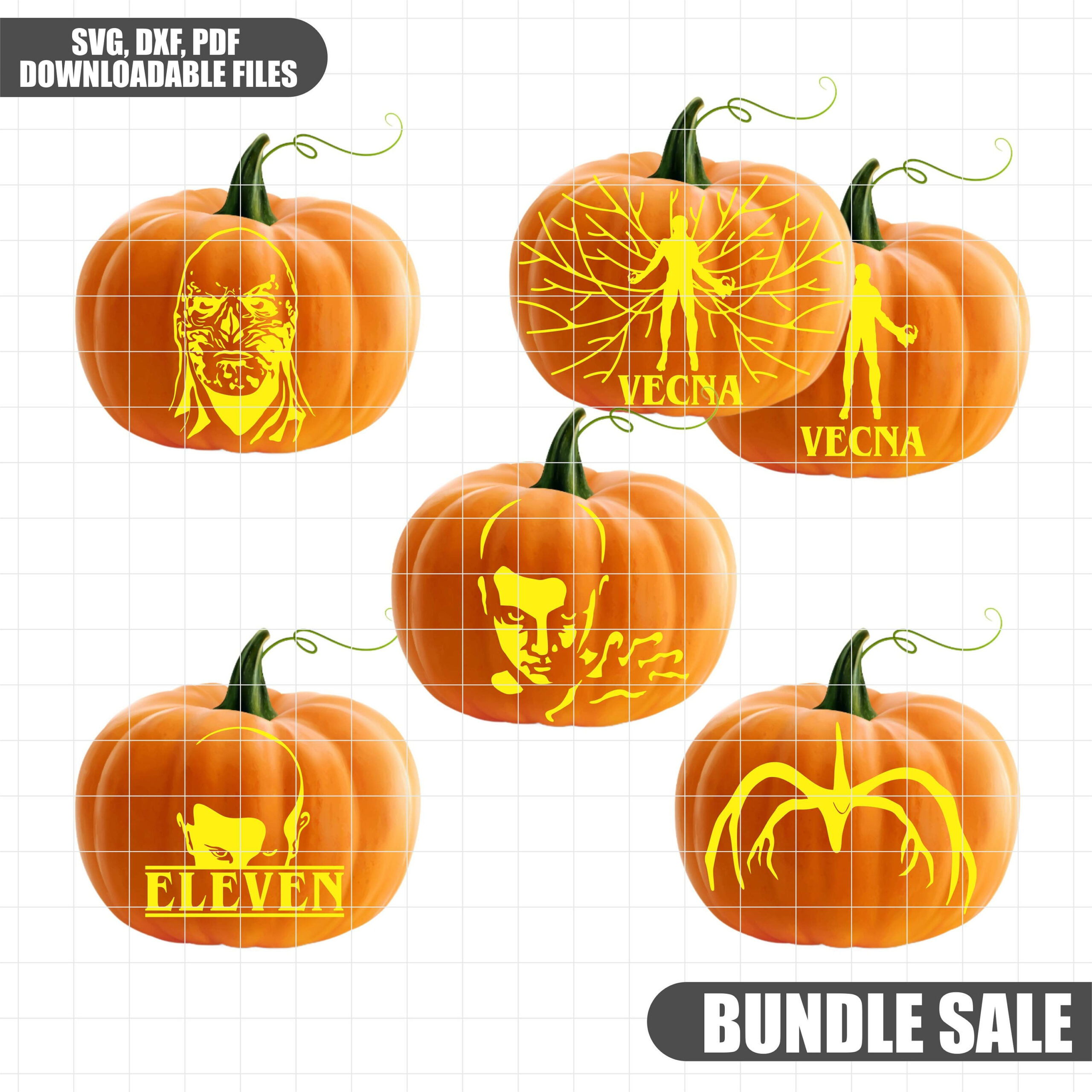 Stranger Things Pumpkin Bundle Svg, Pumpkin ,Printable Jack O throughout Printable Stranger Things Pumpkin Stencil