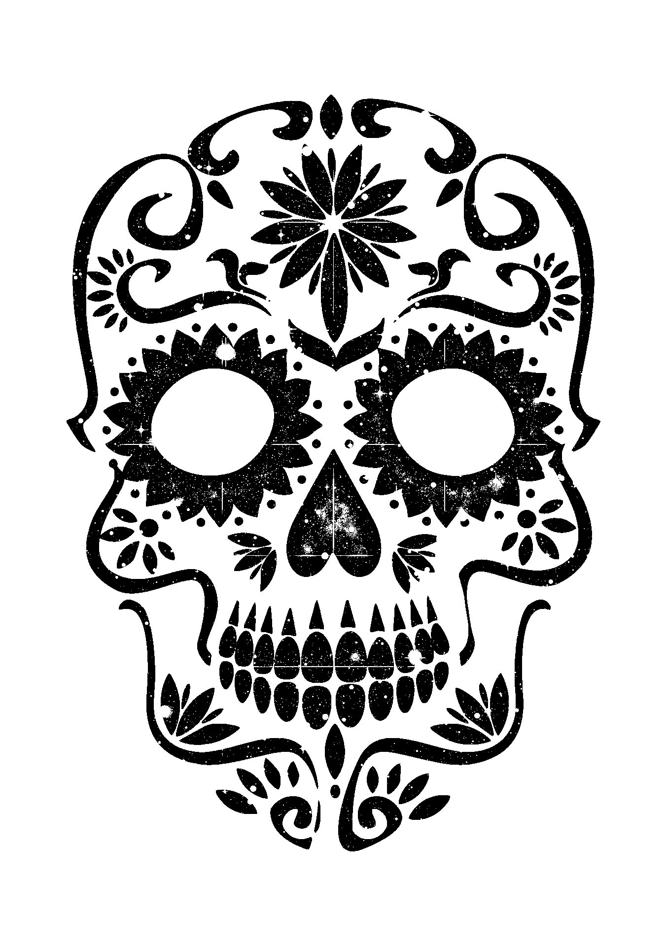 Sugar Skull Pumpkin Tutorial - News pertaining to Free Printable Sugar Skull Pumpkin Stencil
