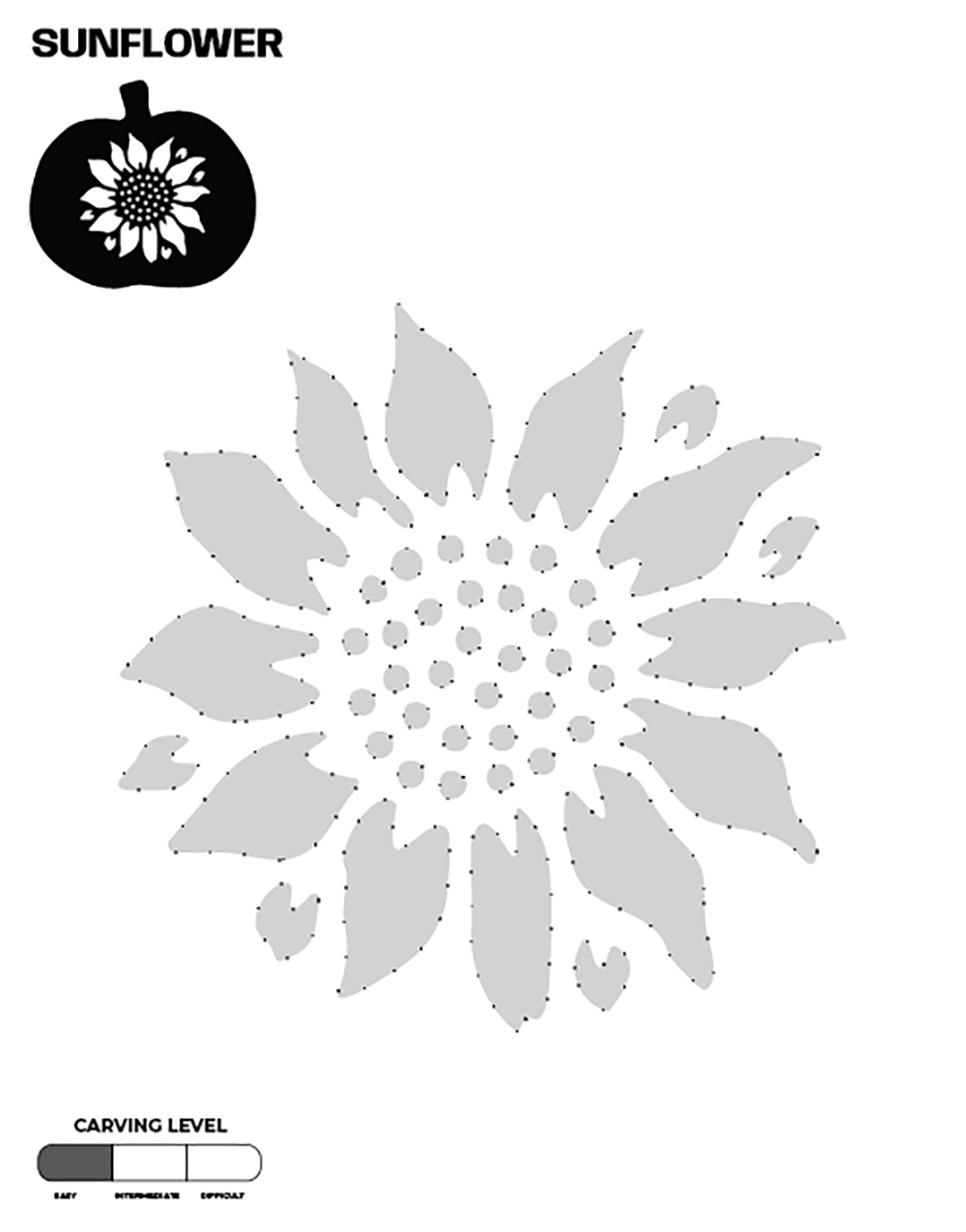 Sunflower (Free Pumpkin Stencil - Pumpkin Pattern - Pumpkin regarding Printable Flower Pumpkin Stencils