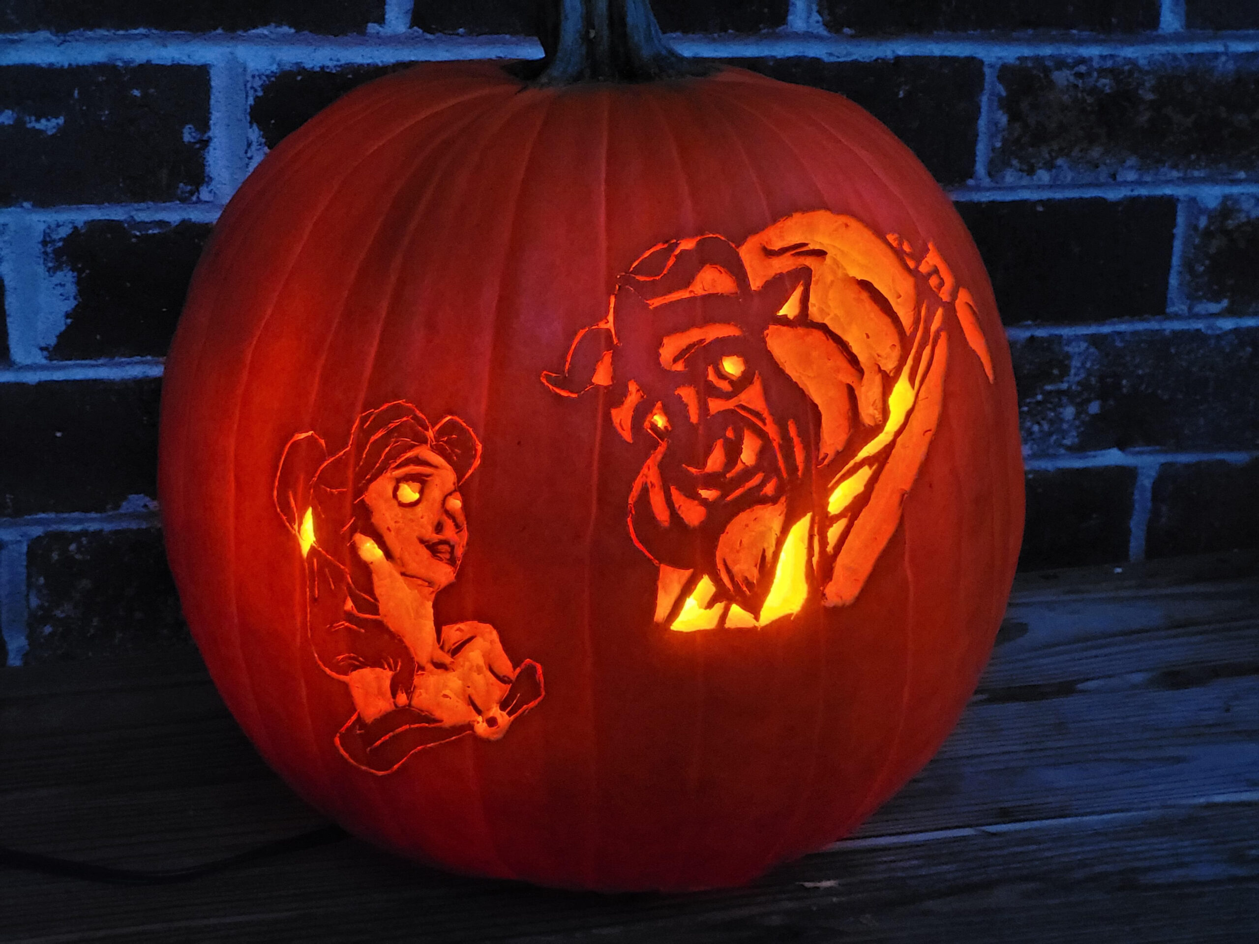 The Other Day I Shared My Beauty And The Beast Pumpkin Here Is with regard to Beauty And The Beast Pumpkin Stencil Printable