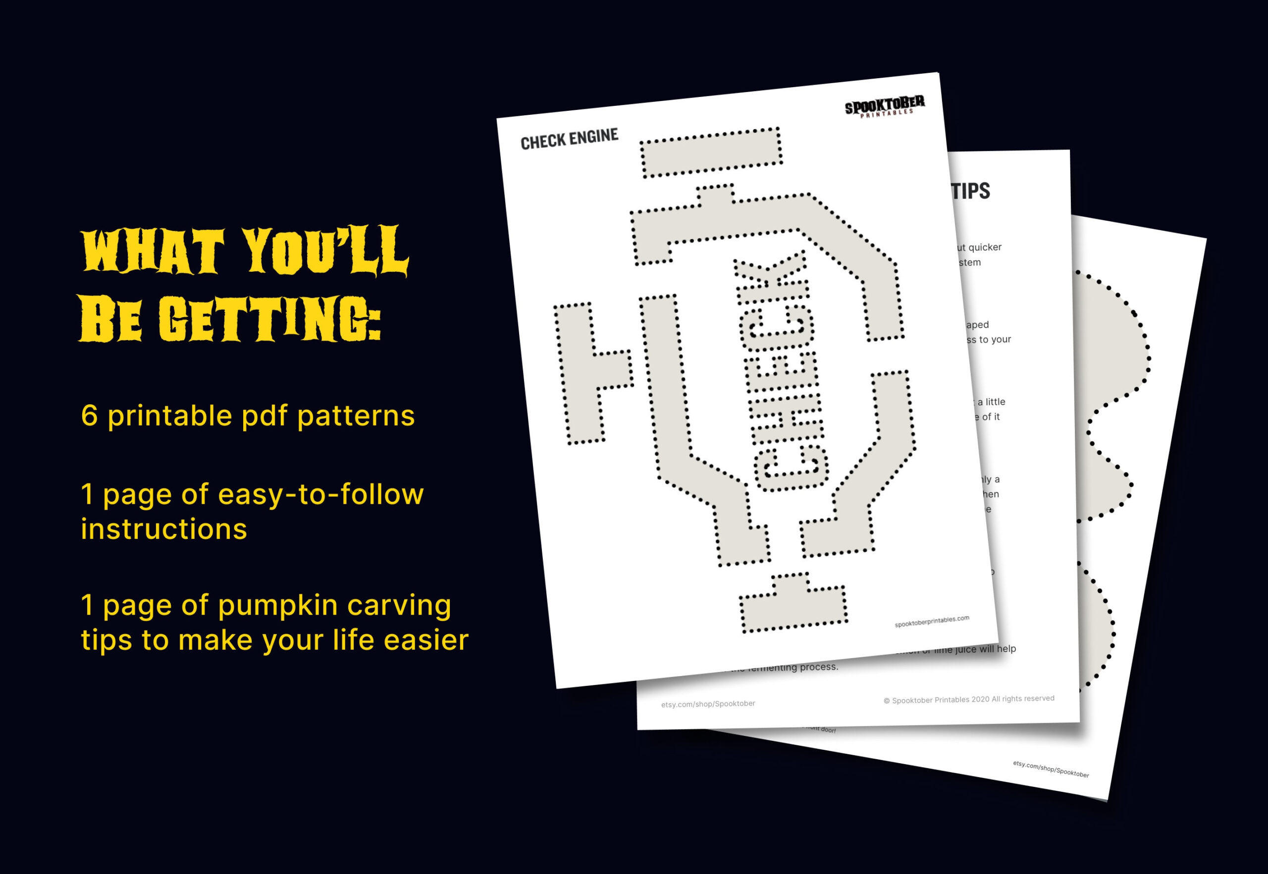 Überprüfen Sie Motor Leichte Kürbis Carving Stencil || Lustiges intended for Free Check Engine Light Pumpkin Stencil Printable