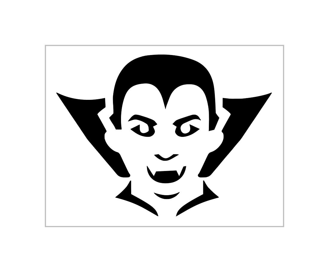 Vampire Dracula Stencil Halloween Pumpkin Carving Reusable Sheet inside Vampire Pumpkin Stencils Printable