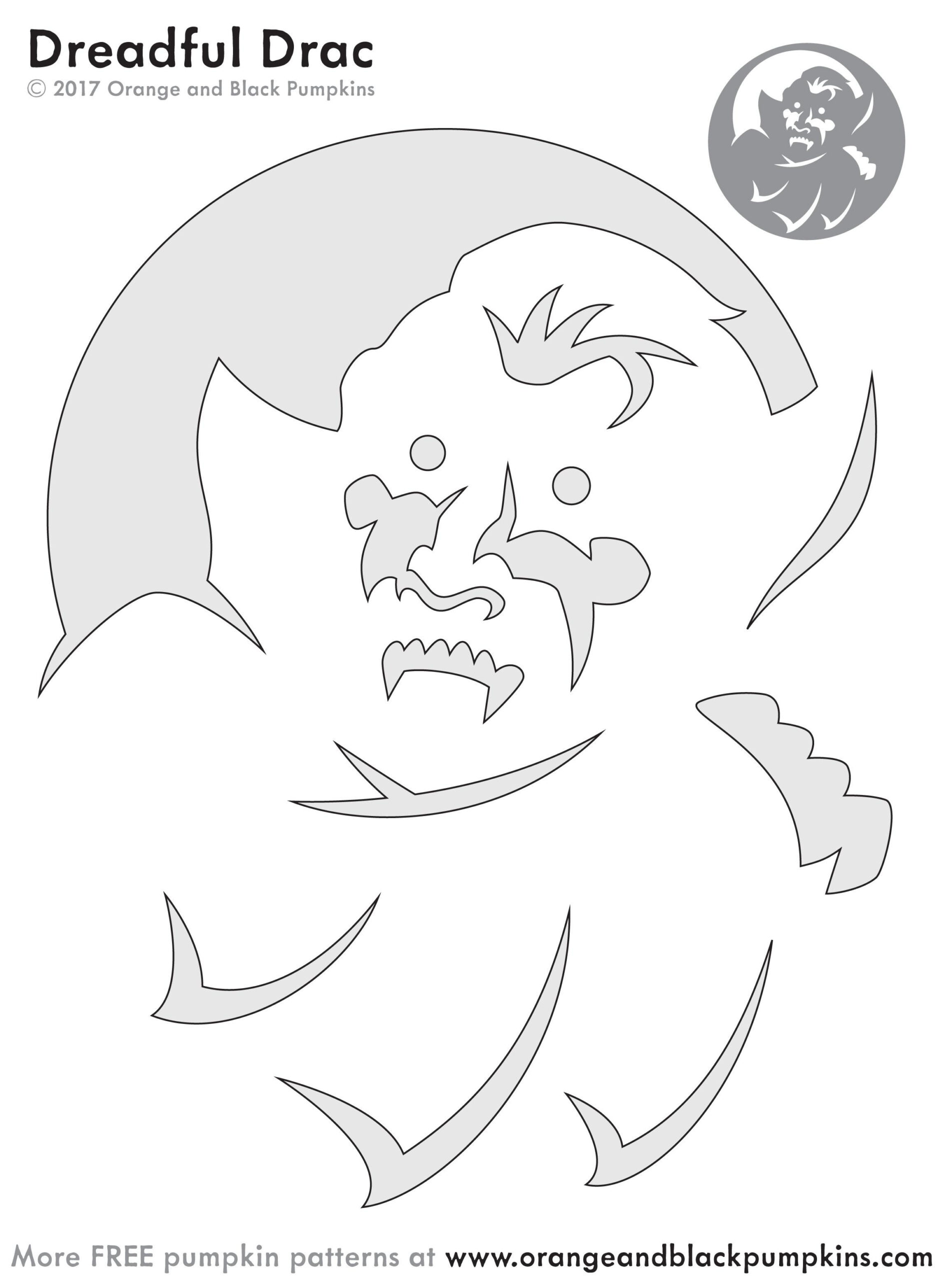 Vampire (Free Pumpkin Stencil - Pumpkin Pattern - Pumpkin Template pertaining to Vampire Pumpkin Stencils Printable